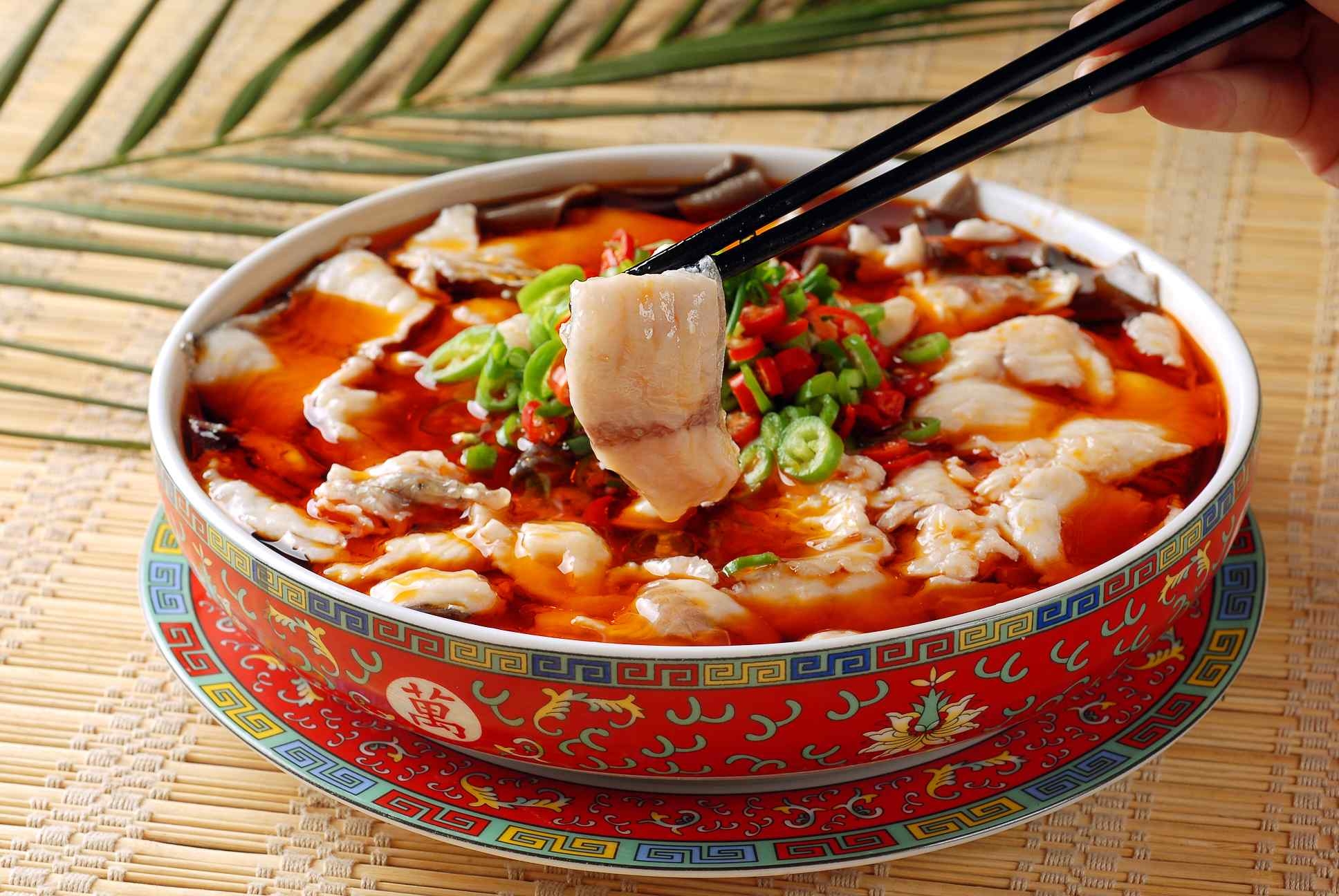 餐饮美食川菜鲜椒鱼片高清图片