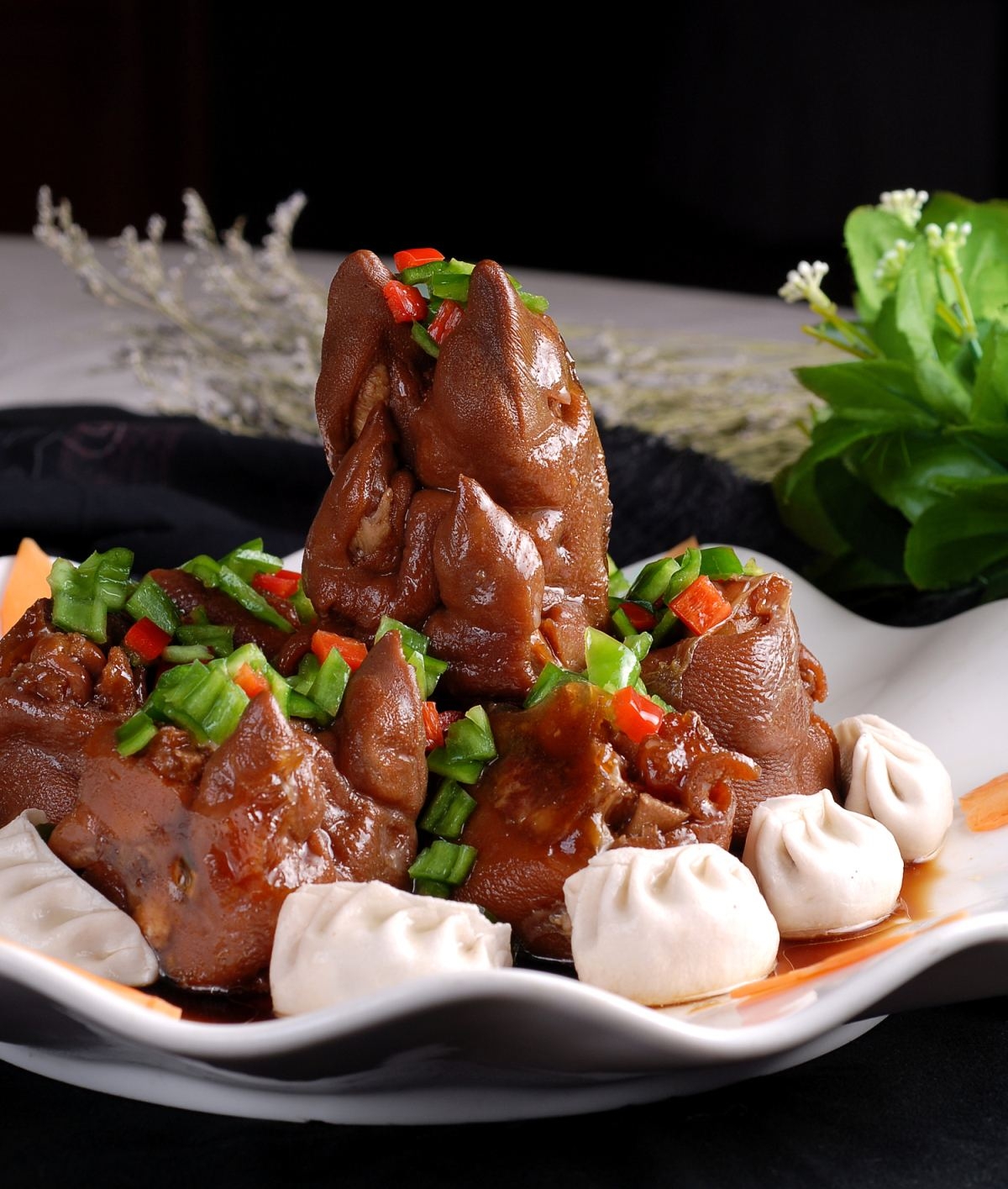 餐饮美食虎皮香蹄宣传图片灯箱