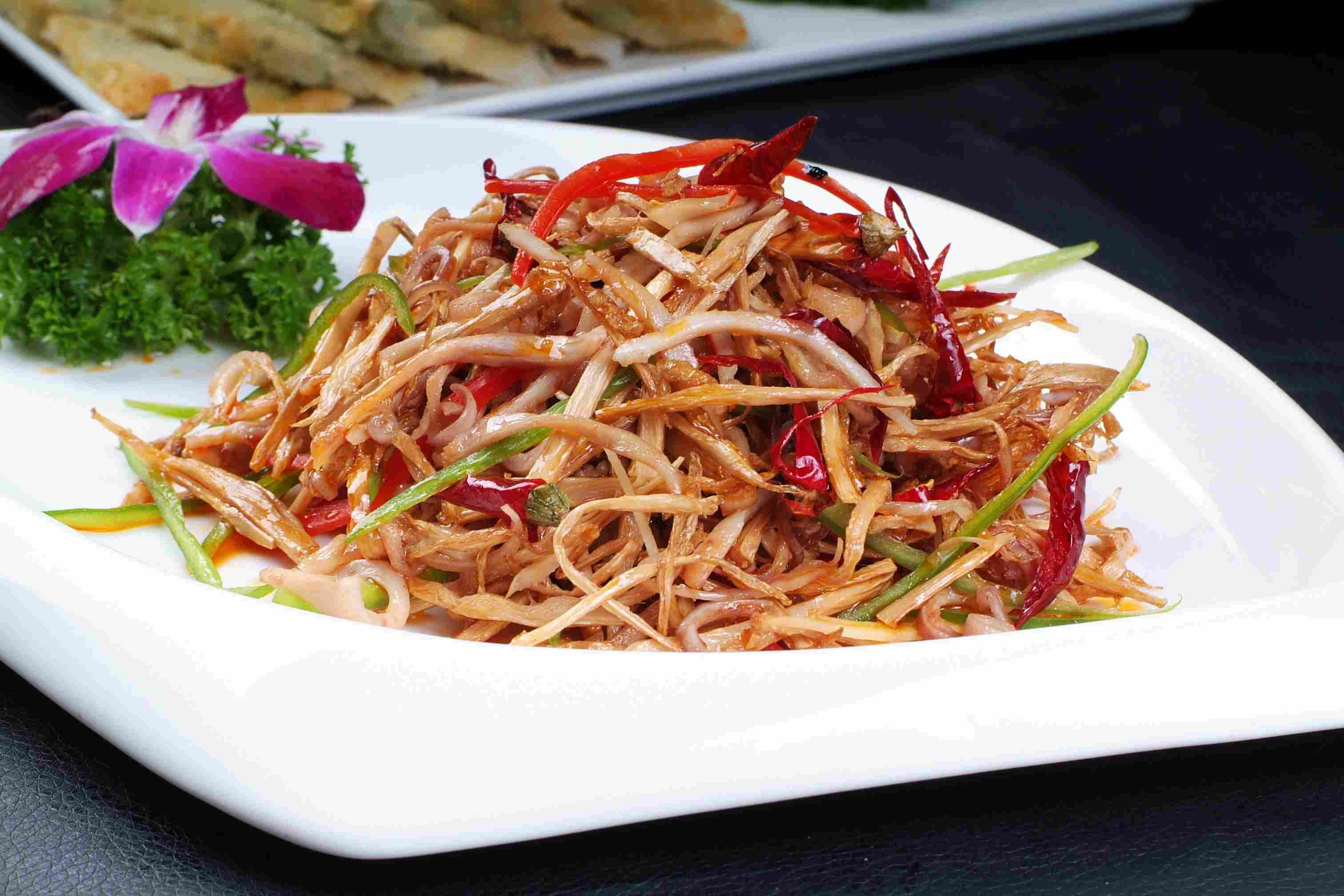 餐饮美食川菜香笋炒肚丝高清图片913
