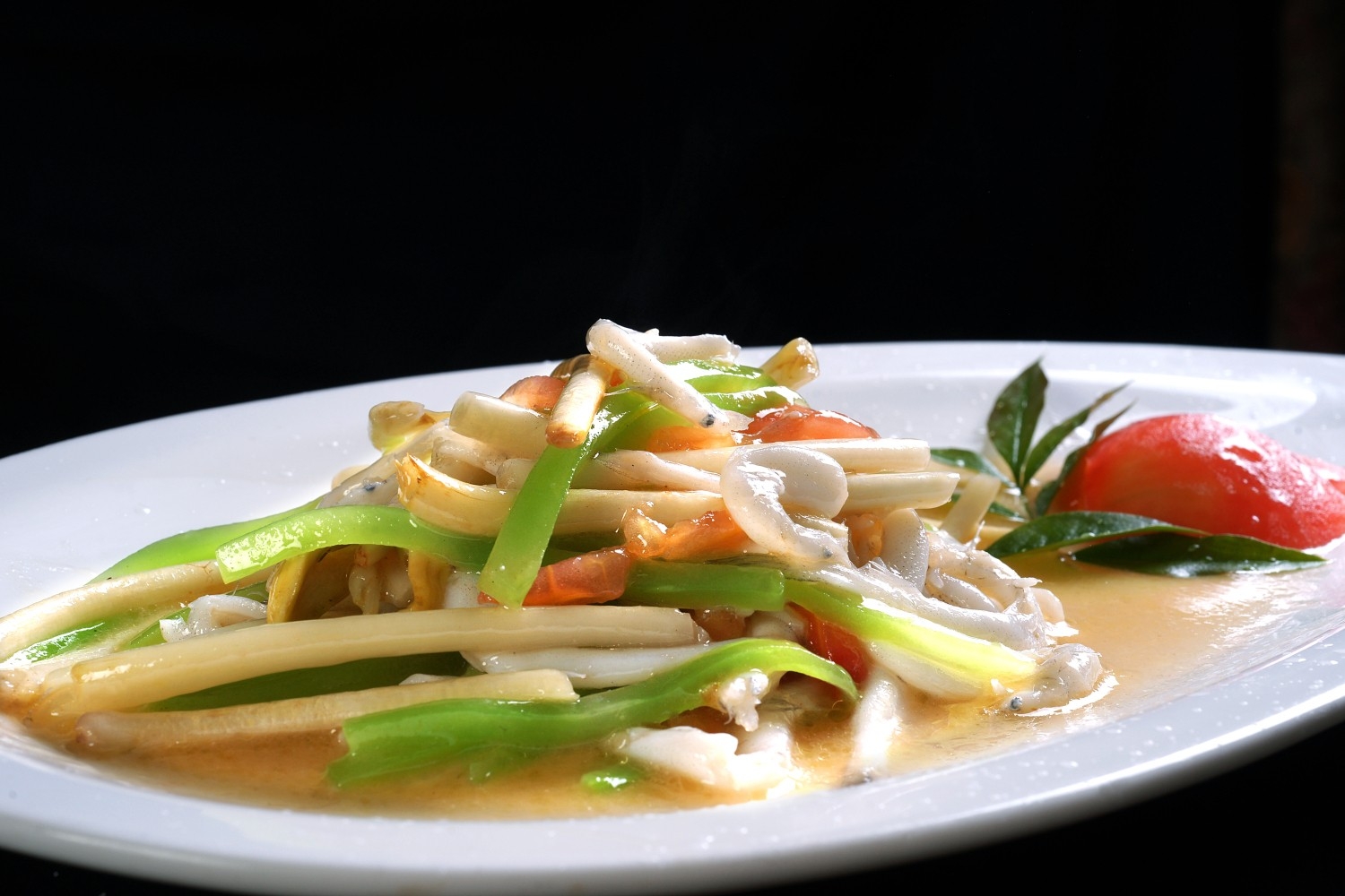 餐饮美食川菜热五彩银鱼高清图片