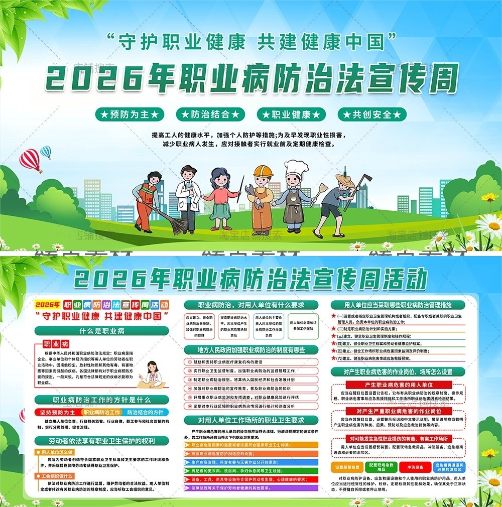 2026职业病防护法宣传周展板宣传栏18
