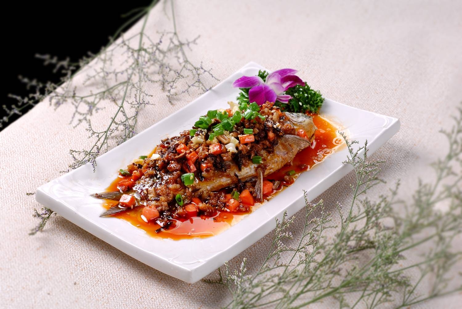 高清图片餐饮美食川菜热菜干烧鲫鱼高清图片620