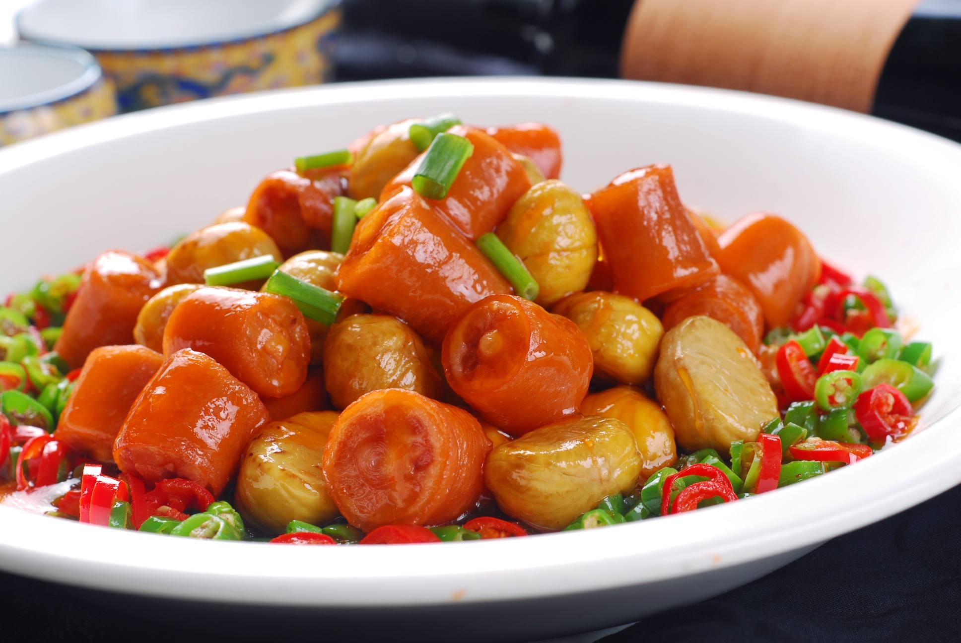 餐饮美食板栗节节香宣传图片灯箱
