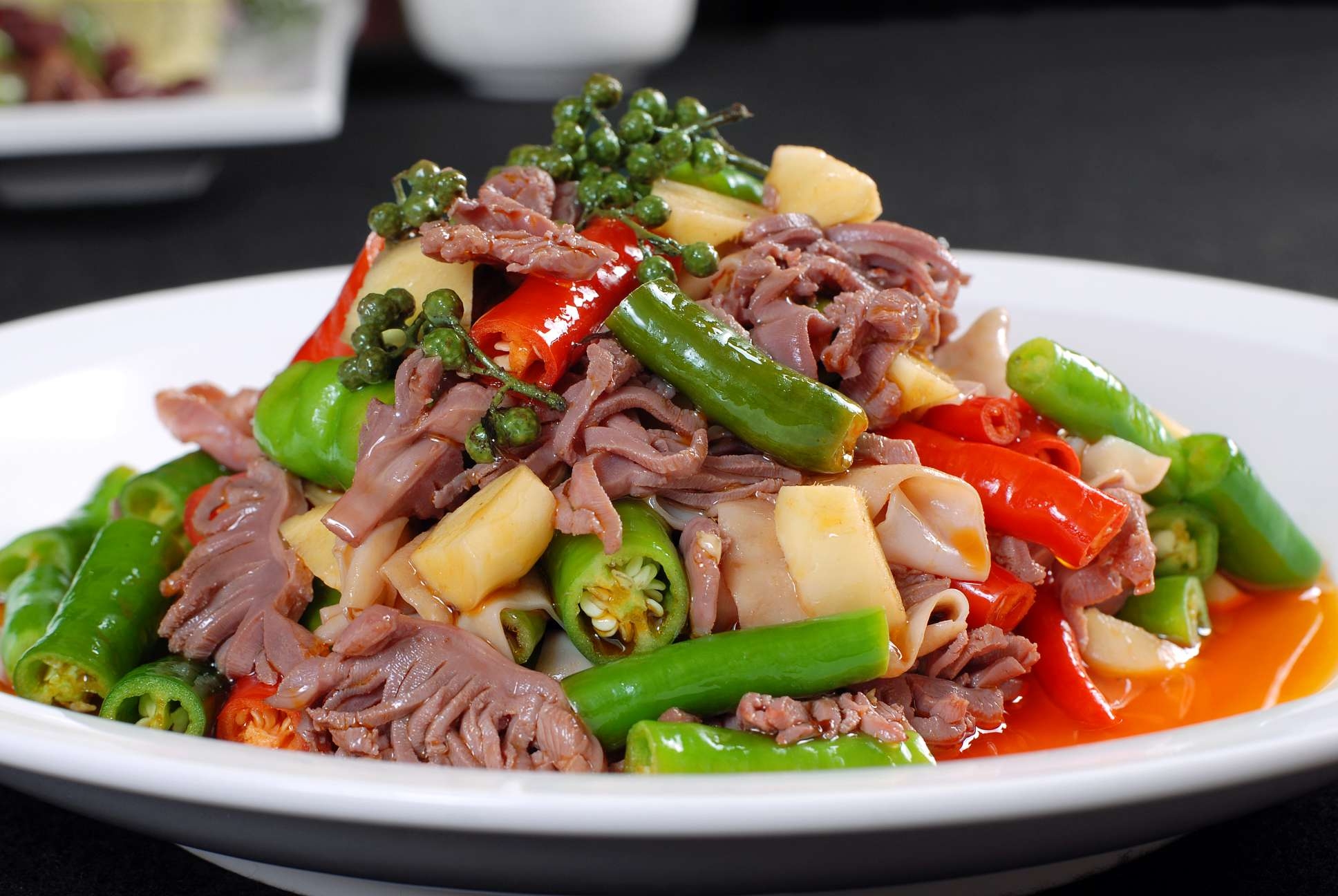 餐饮美食鲜椒鸡杂宣传图片灯箱
