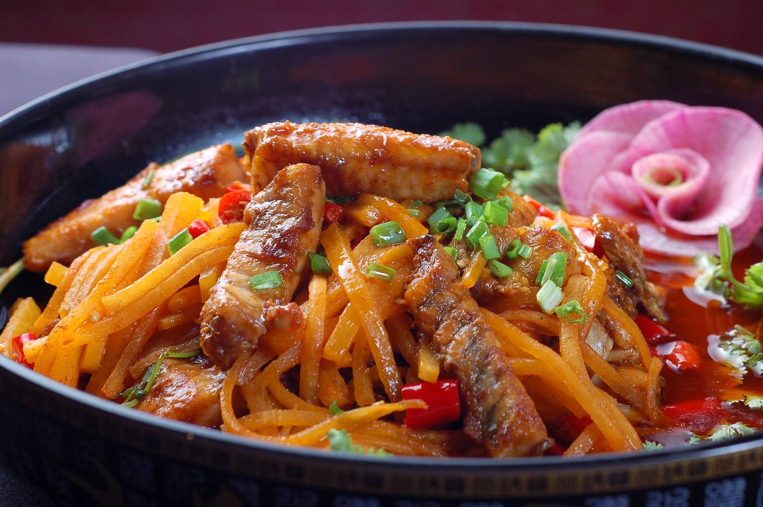 餐饮美食萝卜丝煎鱼高清图片