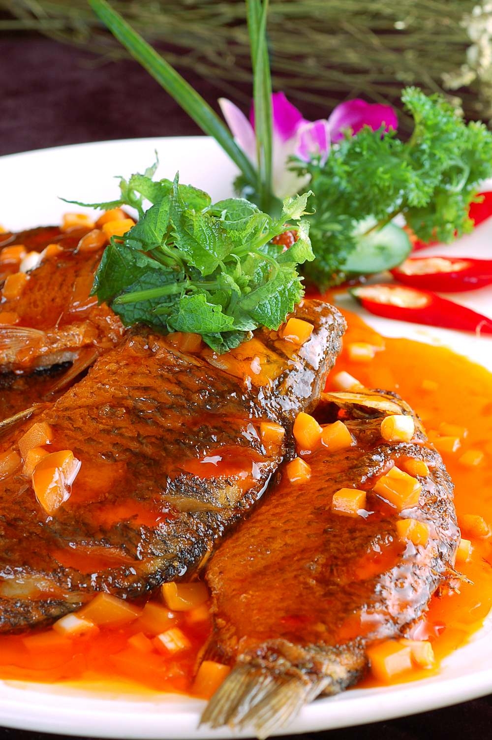 高清图片餐饮美食川菜藿香鲫鱼高清图片(1)249