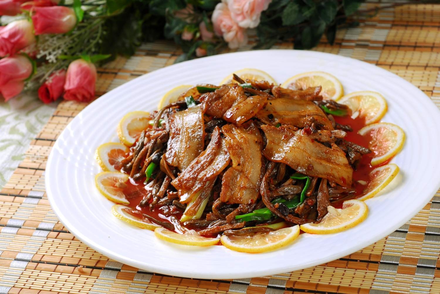 高清图片餐饮美食川菜干豇豆回锅高清图片135