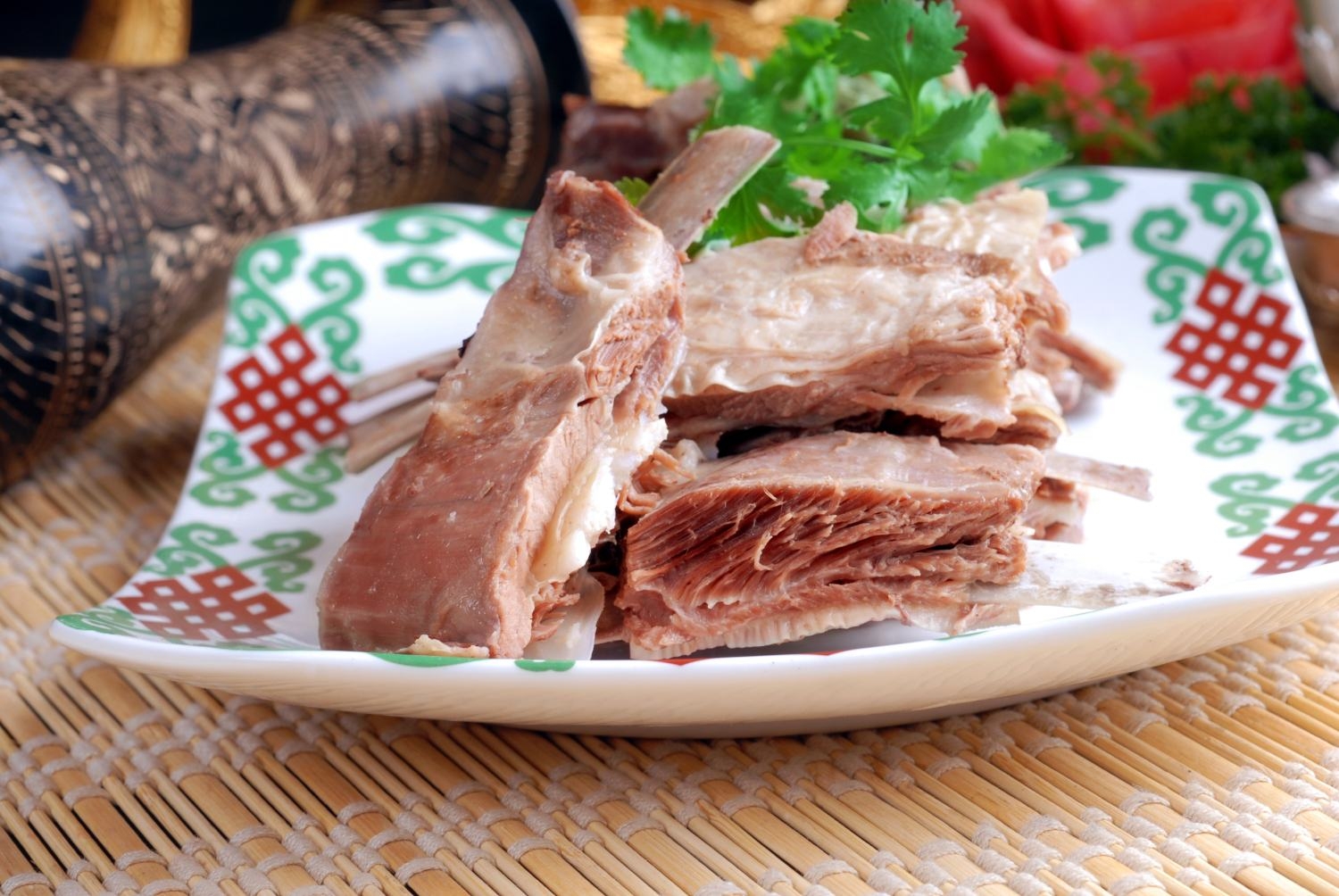 餐饮美食若尔盖手抓肉高清图片