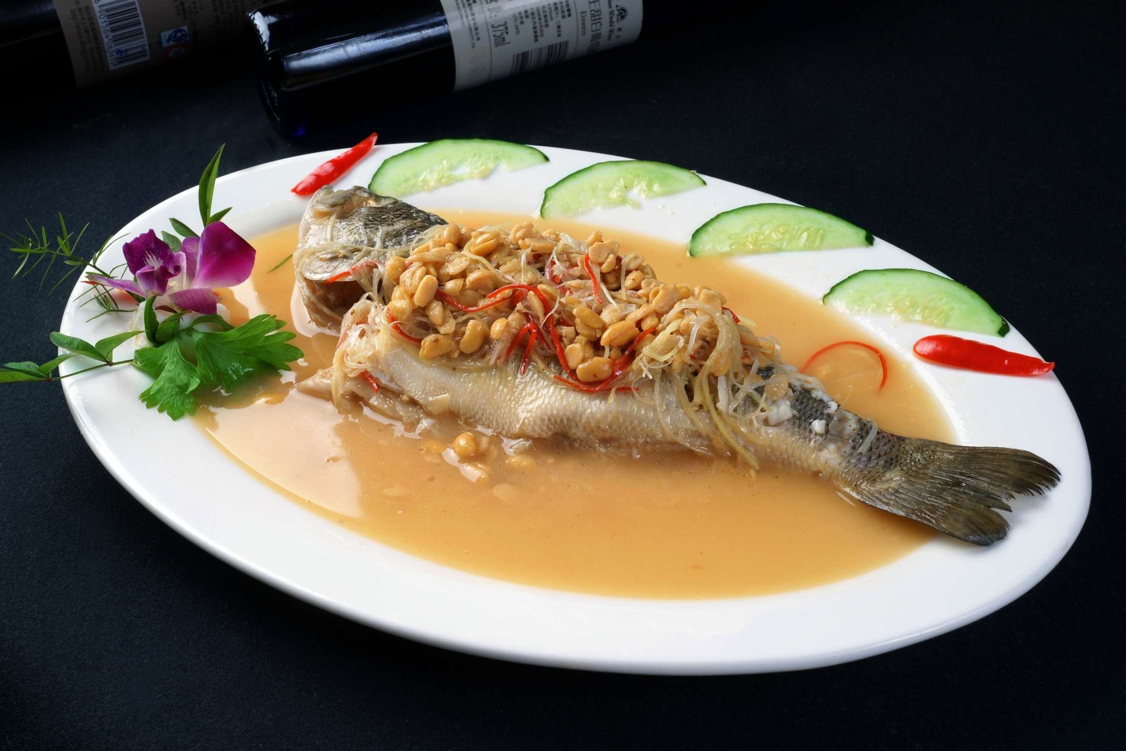 餐饮美食鱼类-豆浆鱼宣传图片灯箱