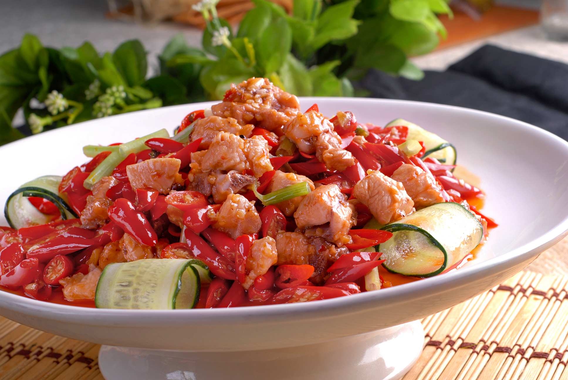 餐饮美食川菜乡村土鸡红高清图片