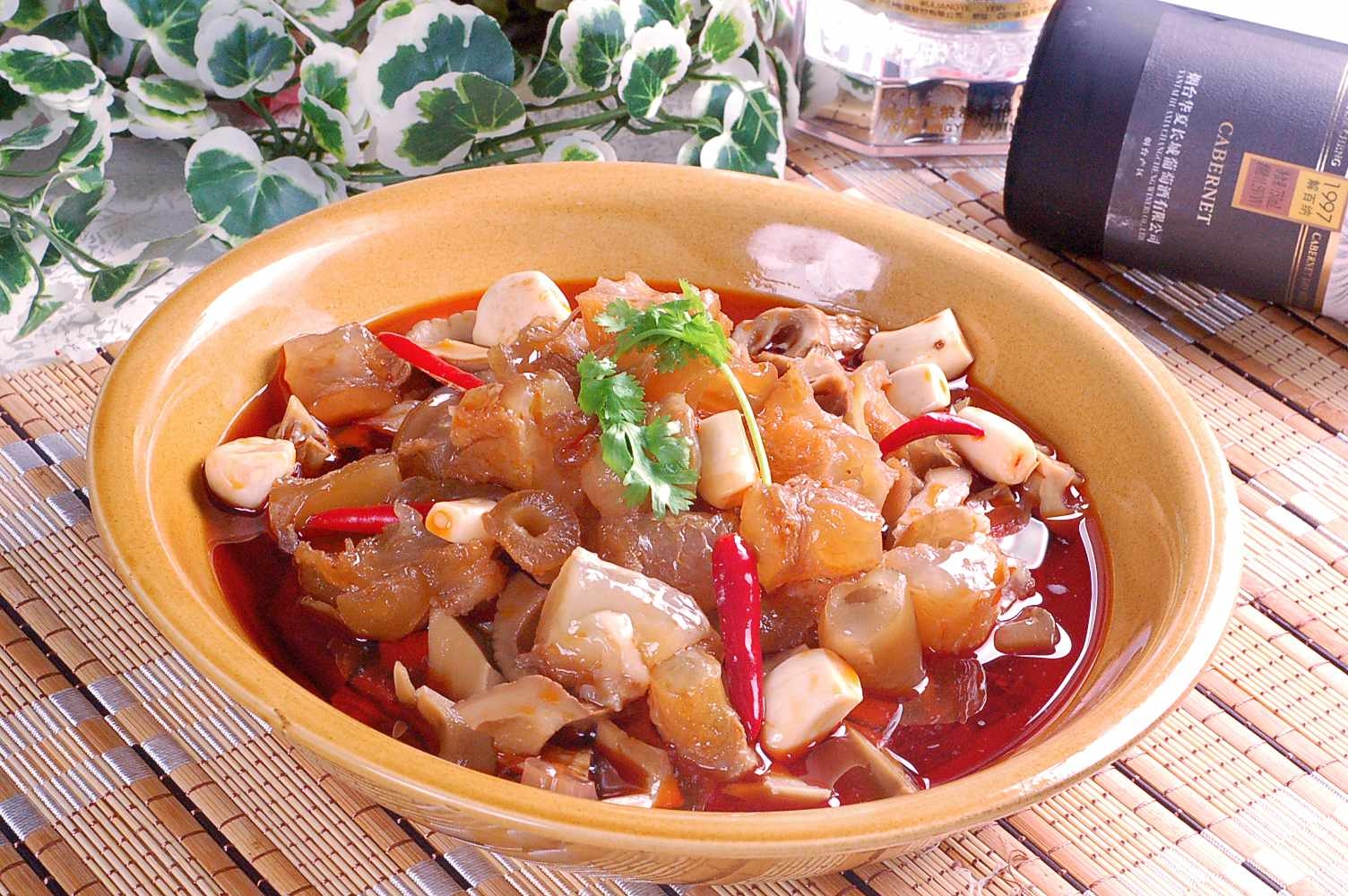 餐饮美食三竹笋焖牛筋宣传图片灯箱