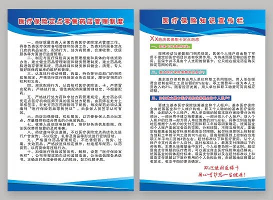 医疗保险定点知识宣传药店管理制度海报CDR
