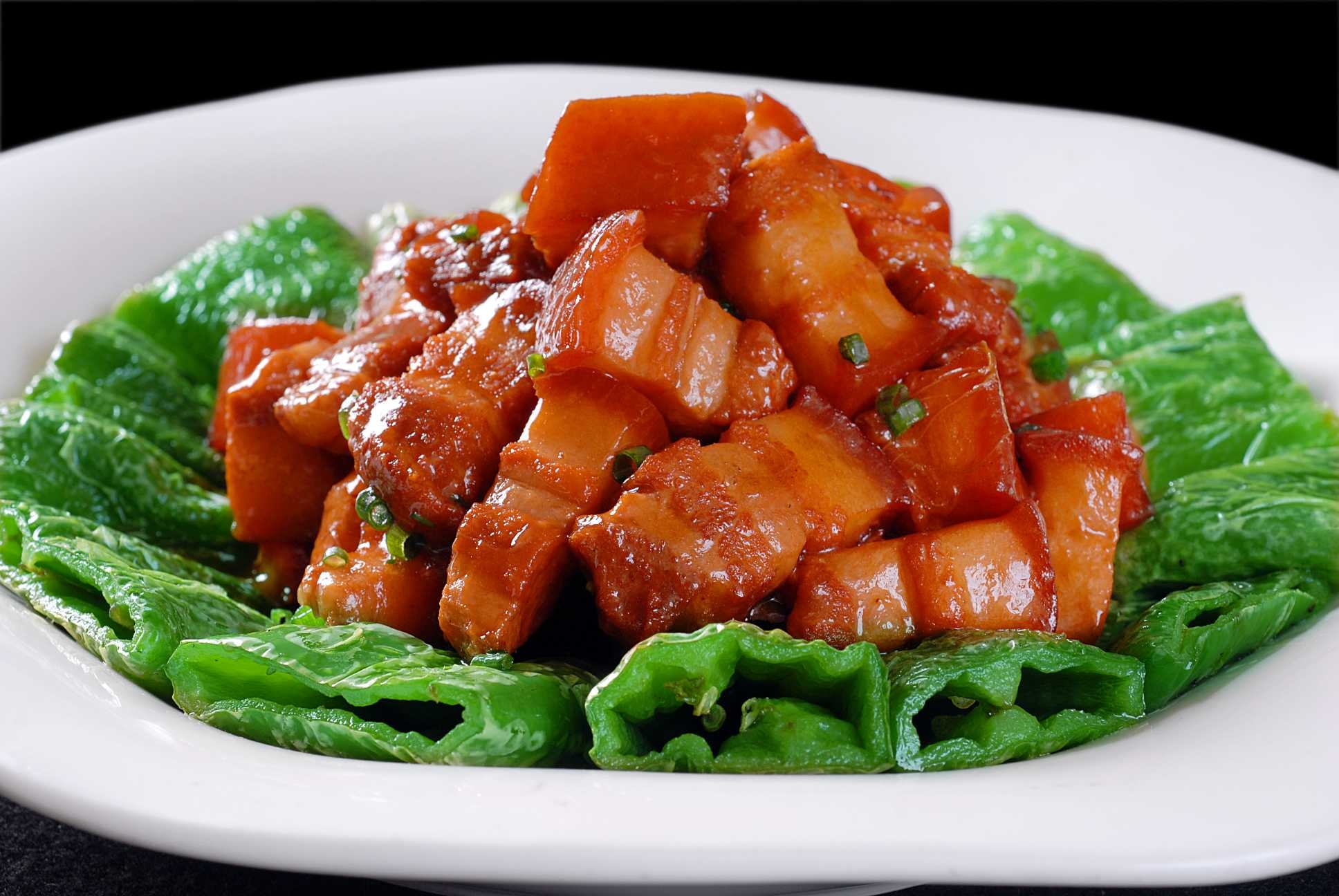 餐饮美食虎皮椒烧肉宣传图片灯箱