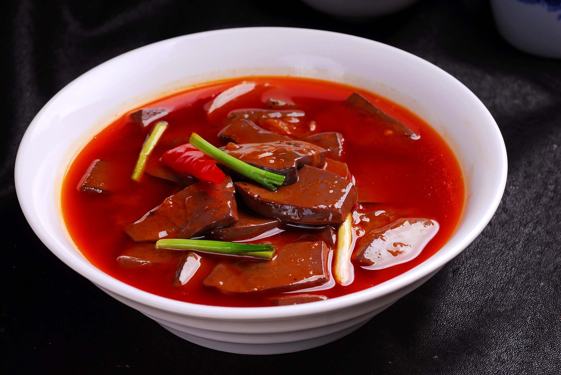 餐饮美食川菜时尚川菜农家烧鸭血高清图片