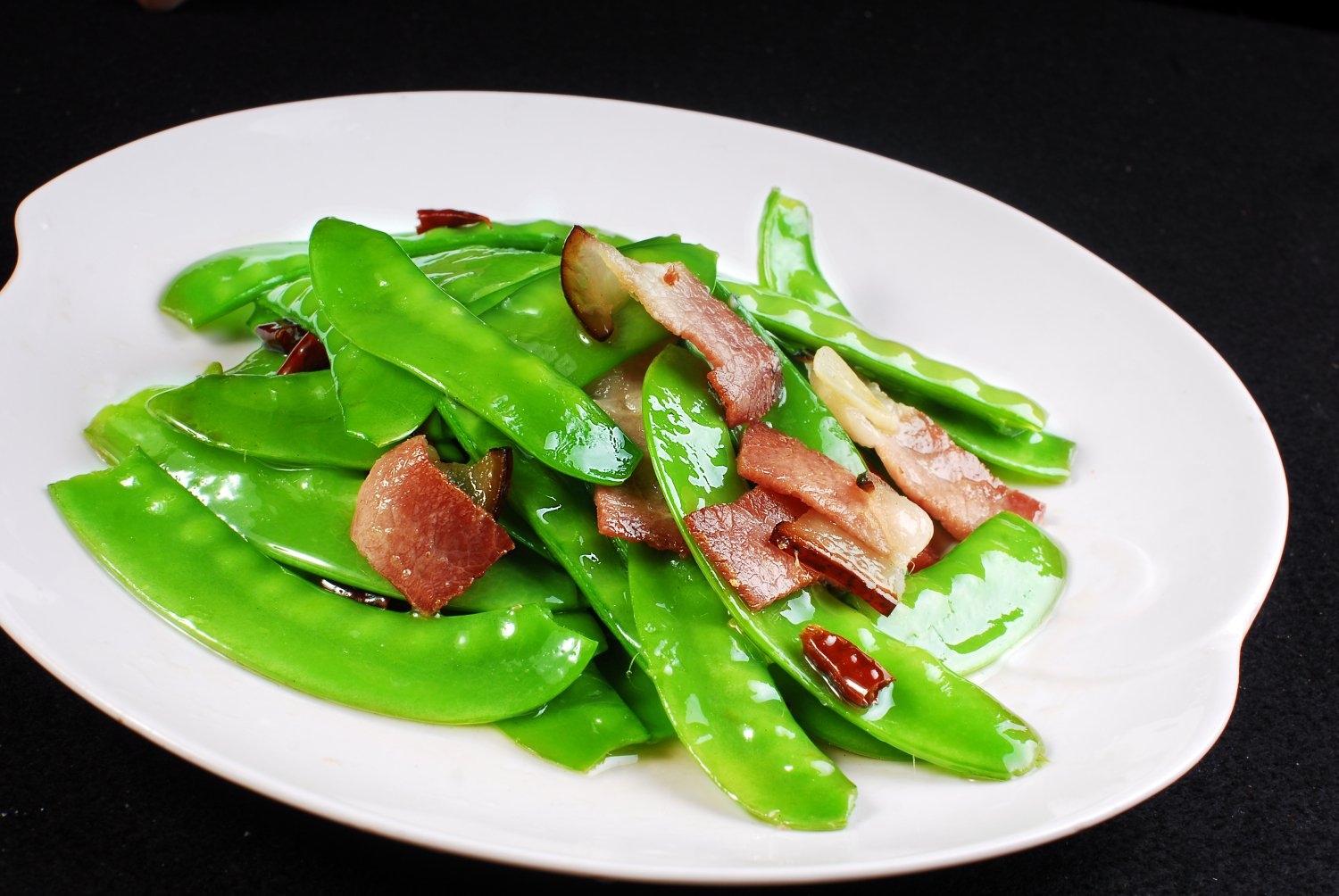 餐饮美食腊味荷兰豆宣传图片灯箱