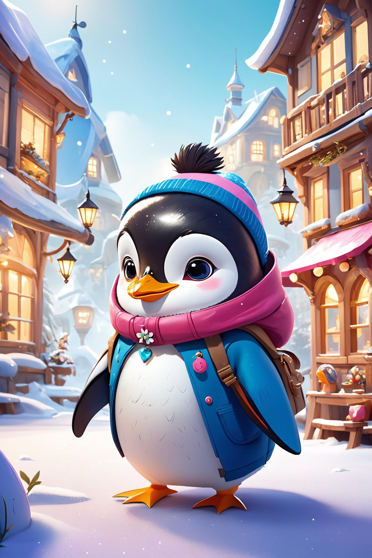 AI数字艺术可爱甜心小动物卡通模型图片