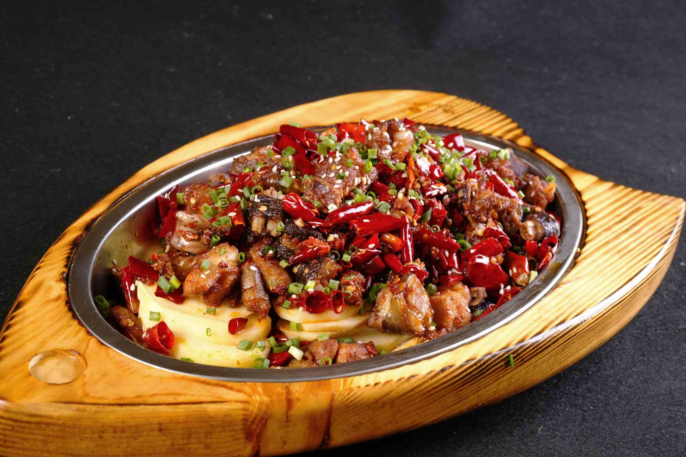 餐饮美食铜盆鸡宣传图片灯箱