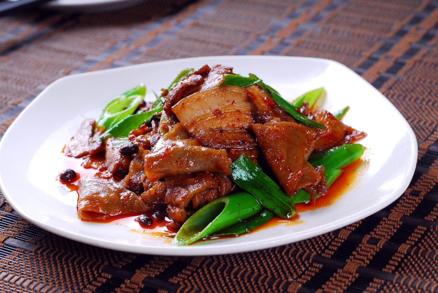 餐饮美食川菜苕皮回锅肉高清图片