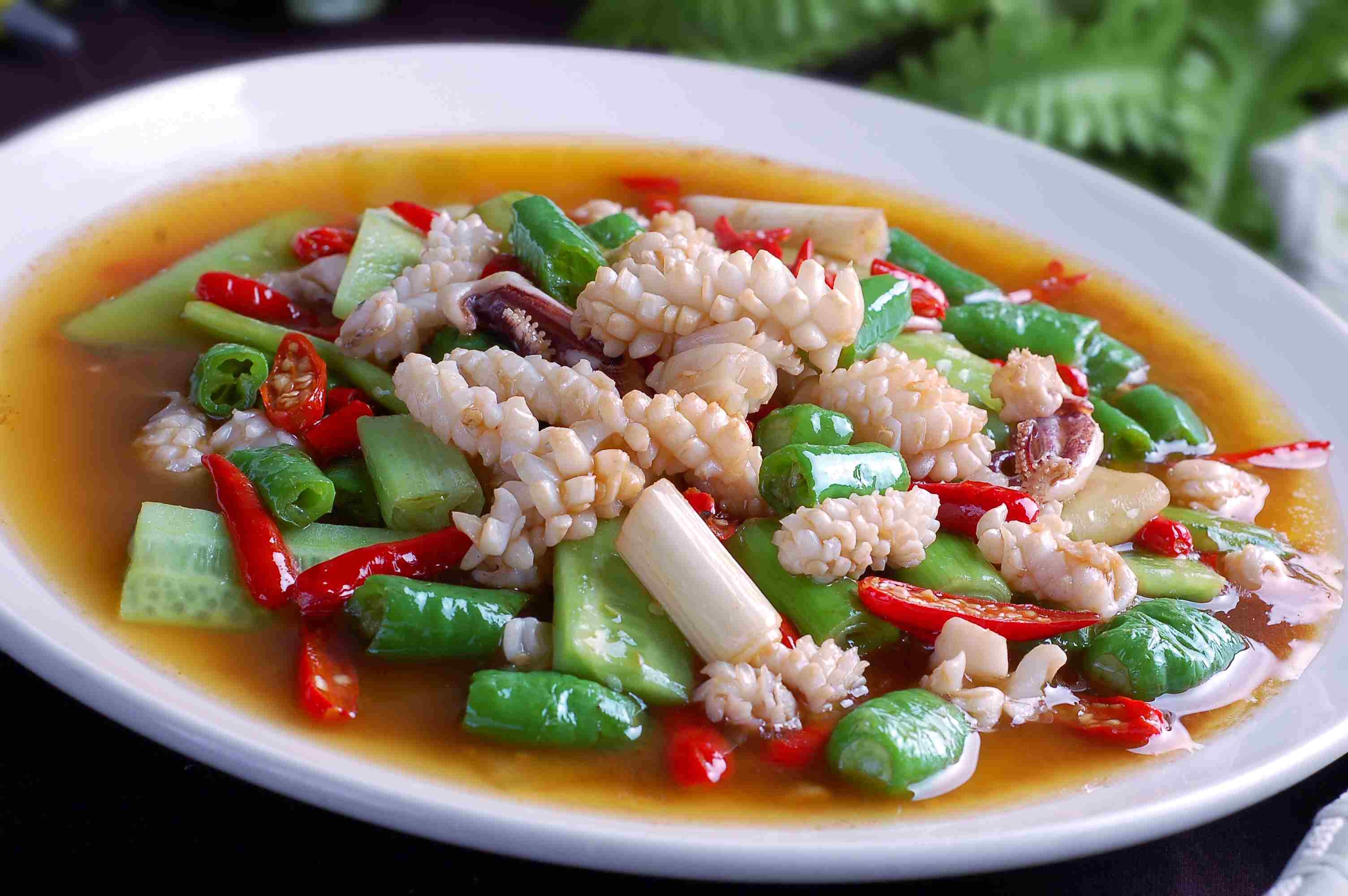 餐饮美食川菜双椒鱿鱼高清图片786