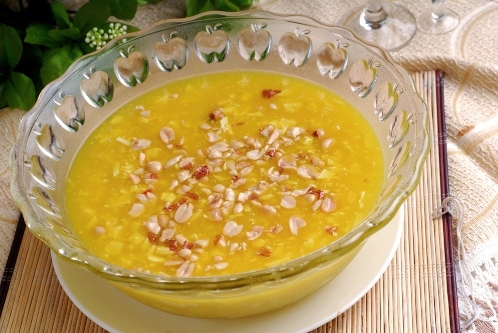 餐饮美食美味对话-金箔豆花宣传图片灯箱