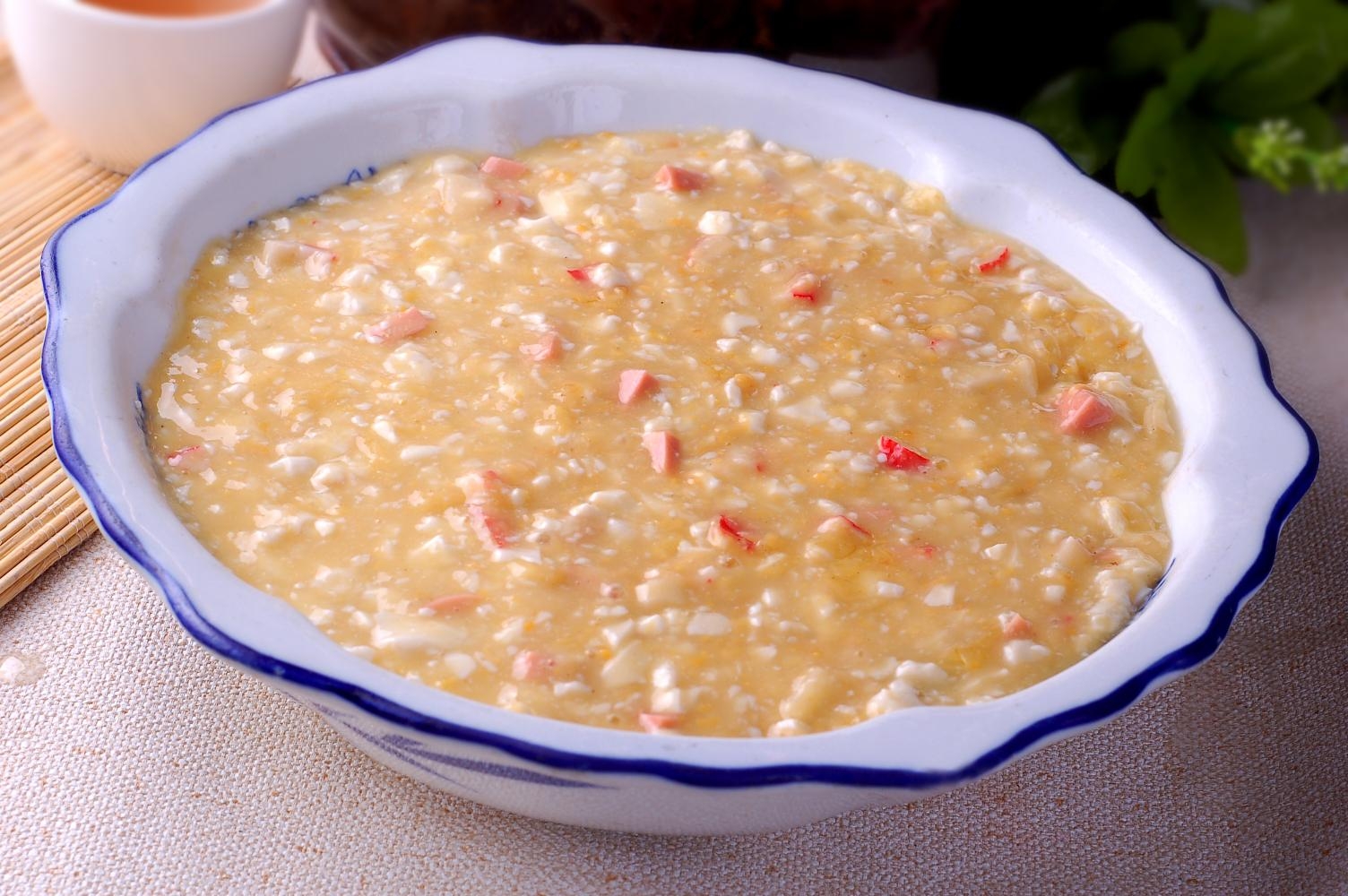 餐饮美食川菜蟹黄豆花高清图片