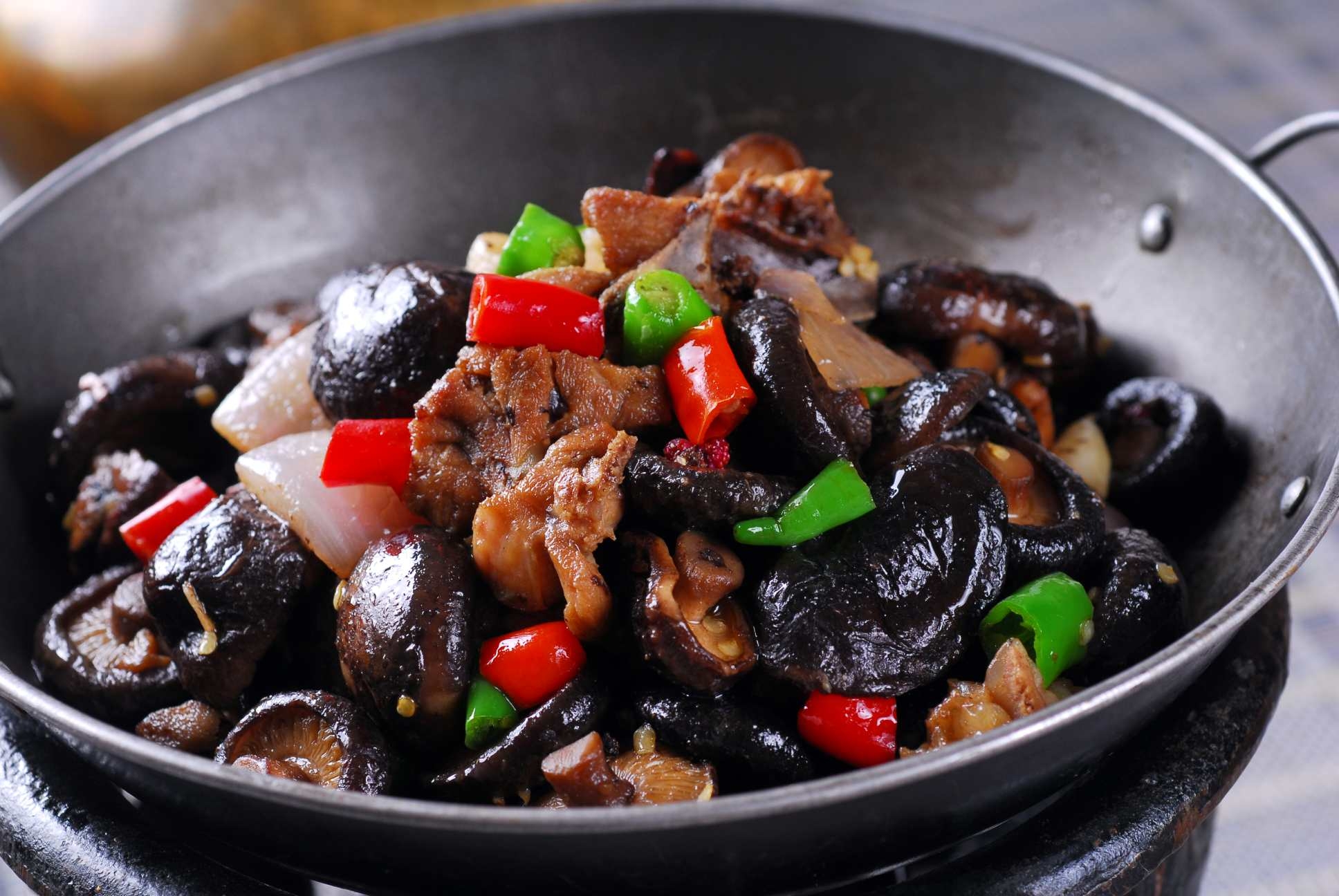 餐饮美食香菇焖鸡宣传图片灯箱