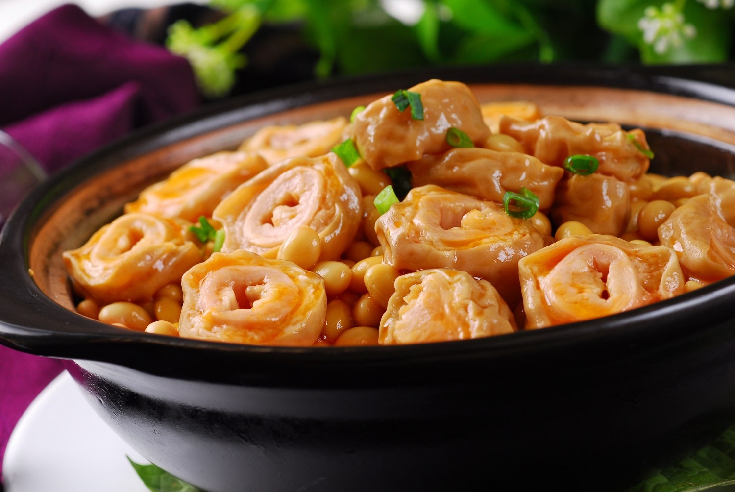 餐饮美食黄豆肥肠宣传图片灯箱