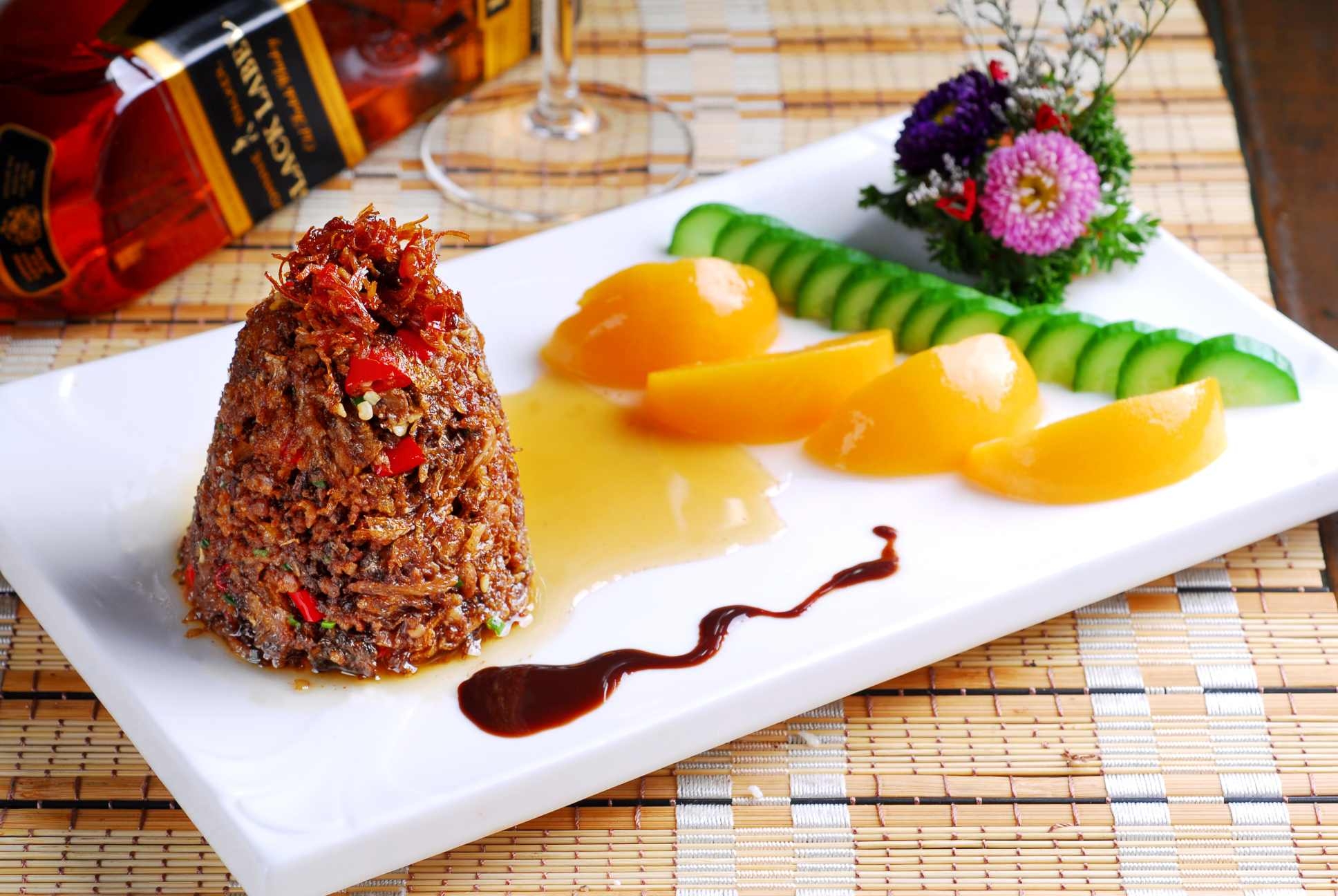 餐饮美食瑶柱雪里红高清图片