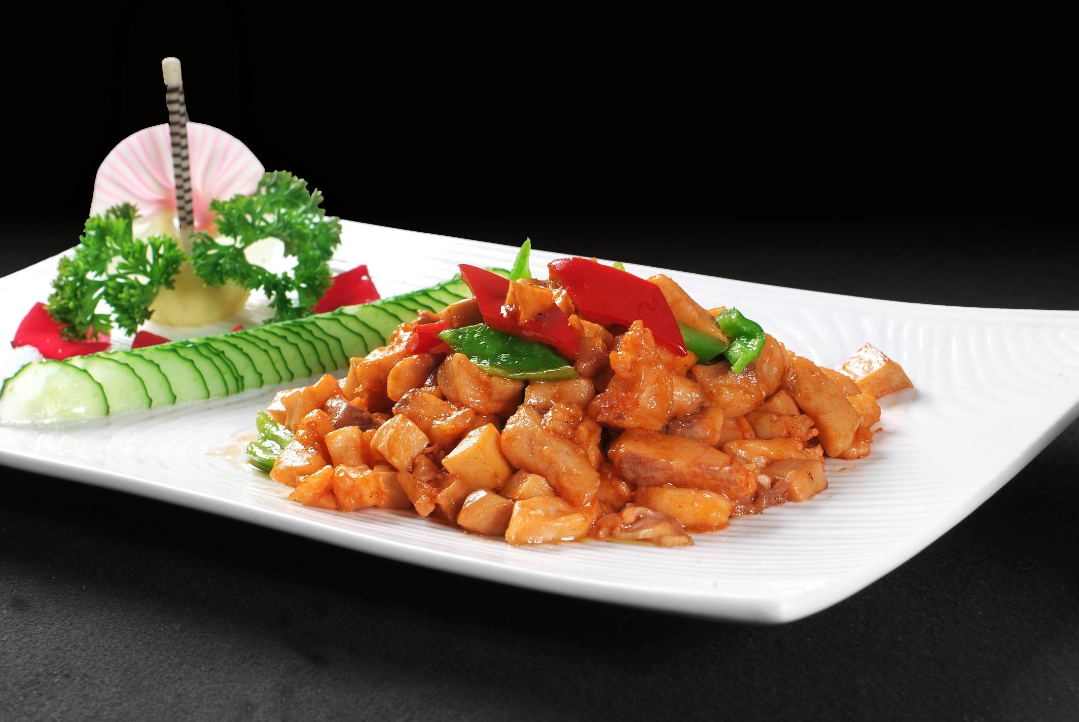 餐饮美食芥辣龙鲤鱼宣传图片灯箱