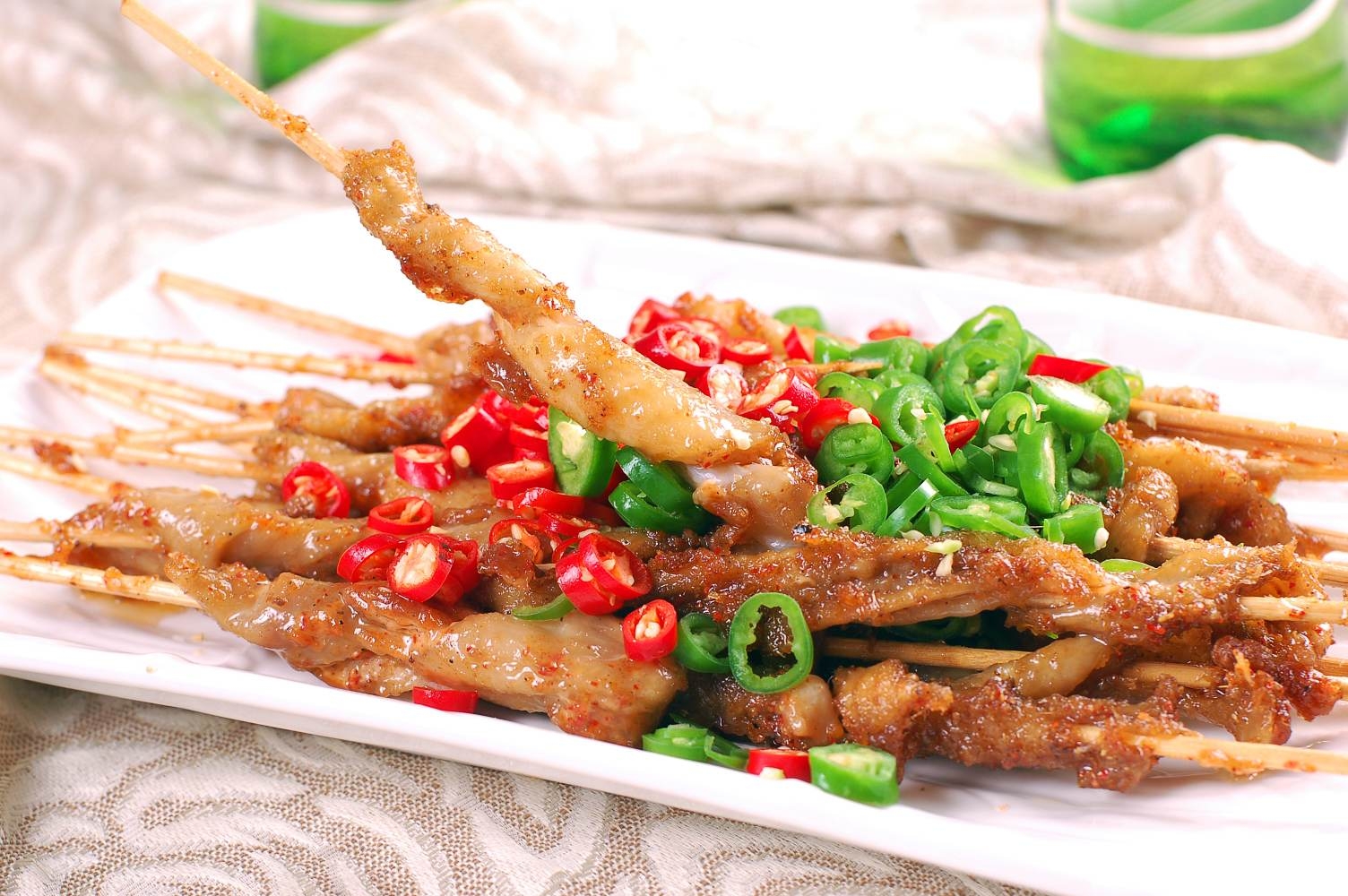 高清图片餐饮美食川菜鲜椒鸭皮串高清图片828