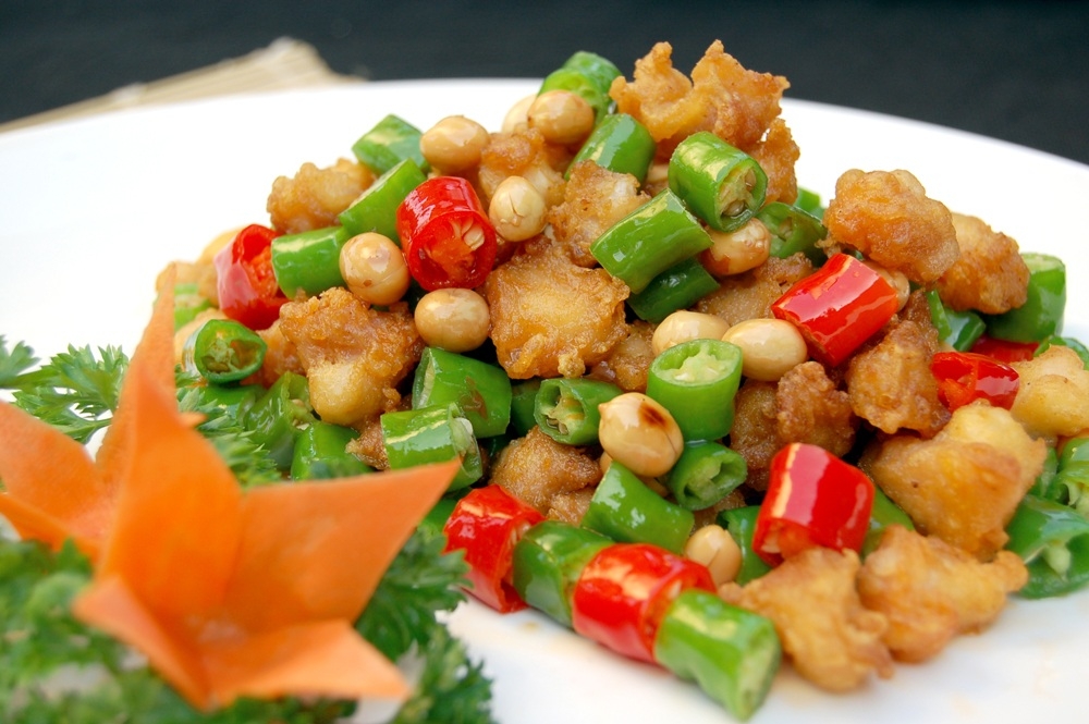 餐饮美食川菜猪双椒掌中宝高清图片