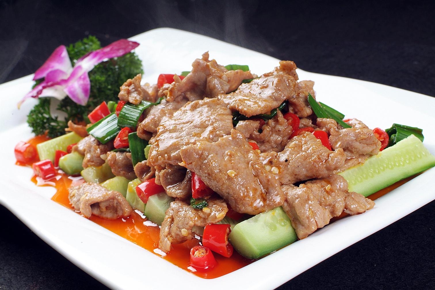 高清图片餐饮美食川菜热小乔牛柳高清图片