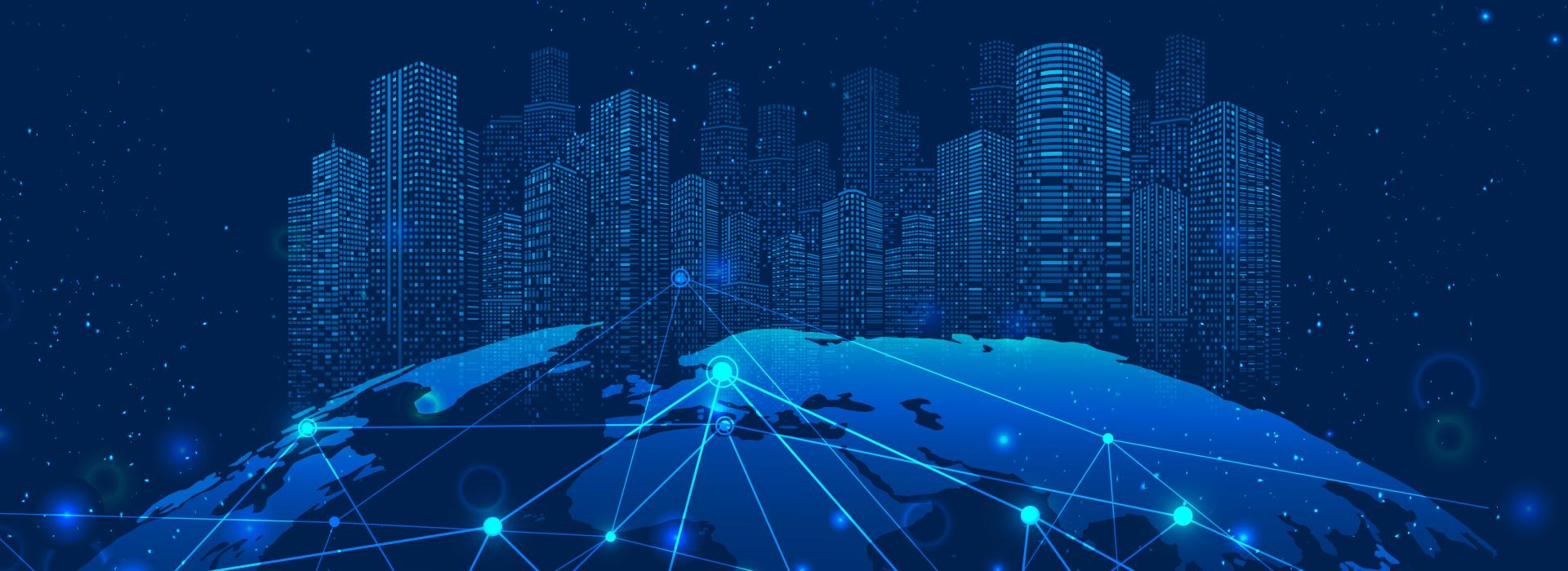 未来城市现代科技背景