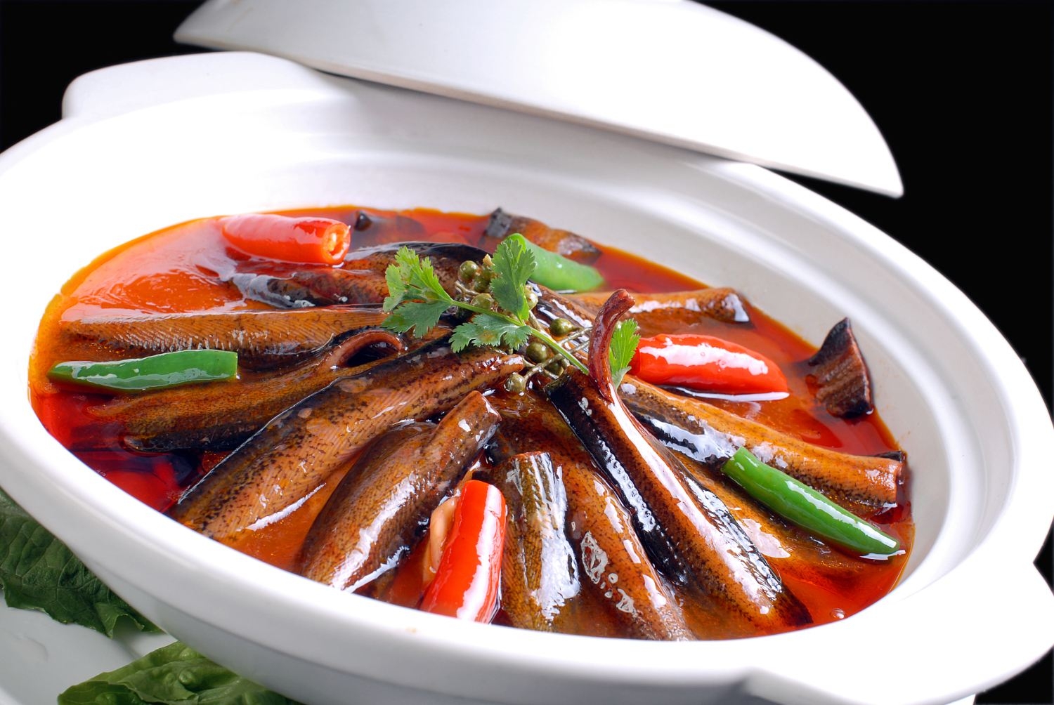 高清图片餐饮美食川菜砂锅香麻土鳝高清图片