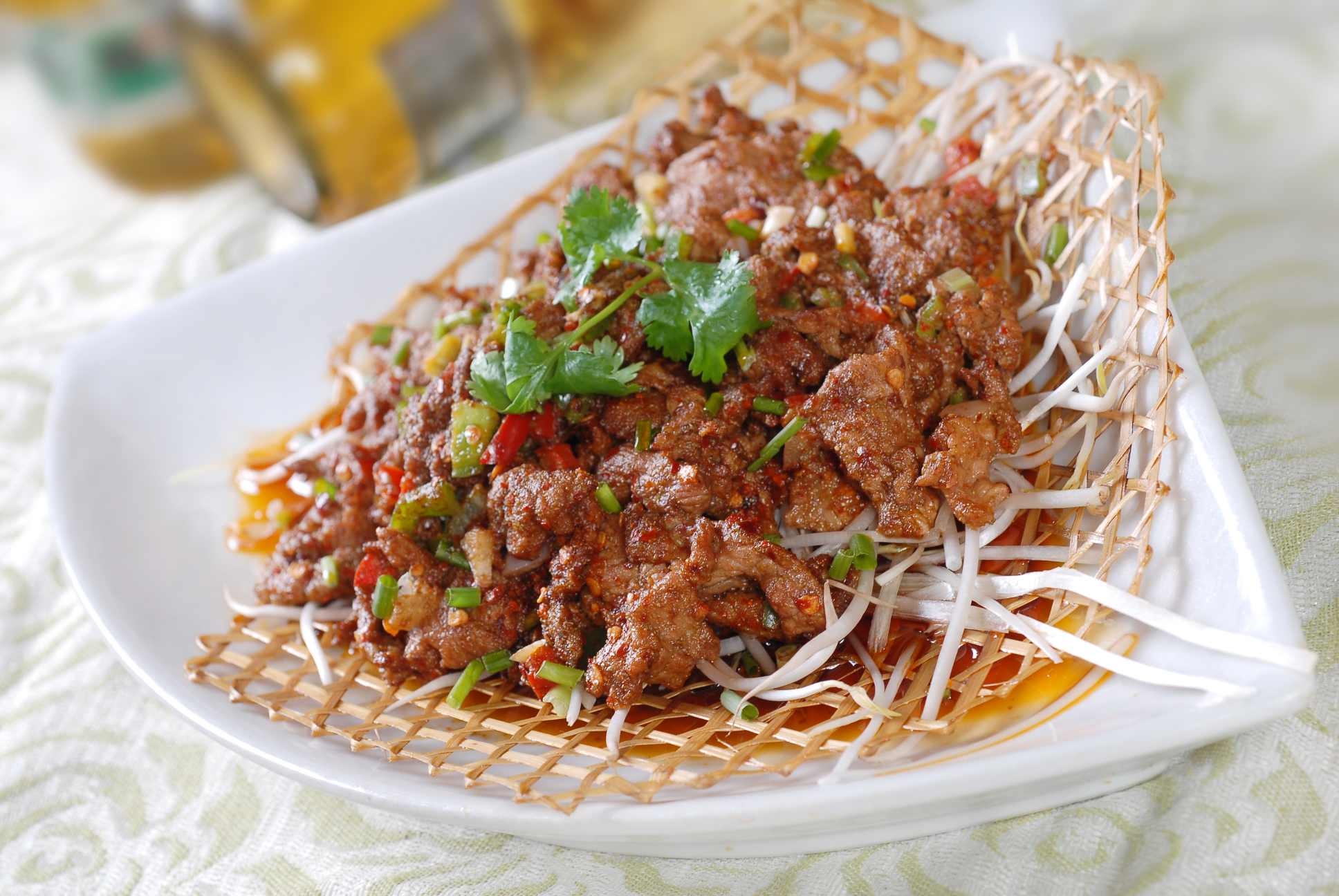 餐饮美食竹笆牛柳宣传图片灯箱