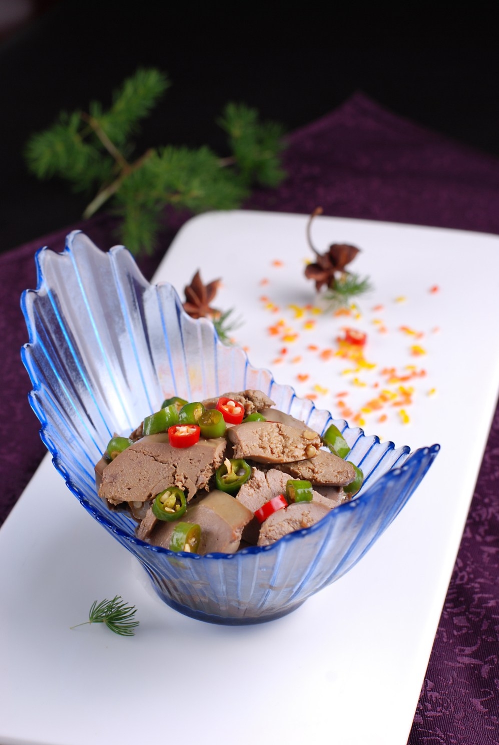 高清图片餐饮美食川菜米椒饿肝高清图片