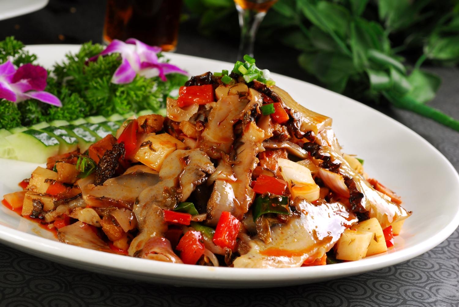 餐饮美食干烧梅花参高清图片