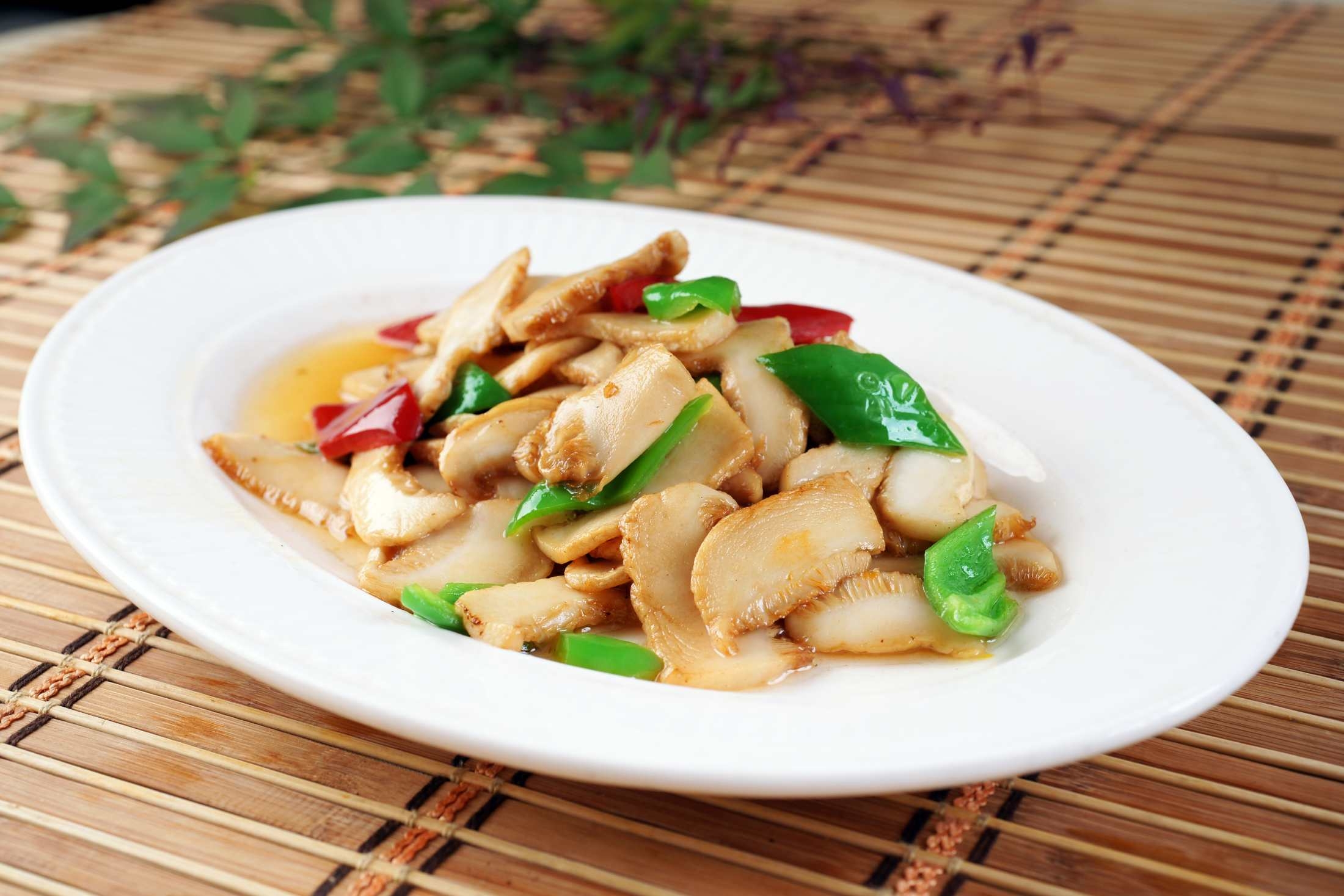 高清图片餐饮美食川菜双椒白灵菇高清图片