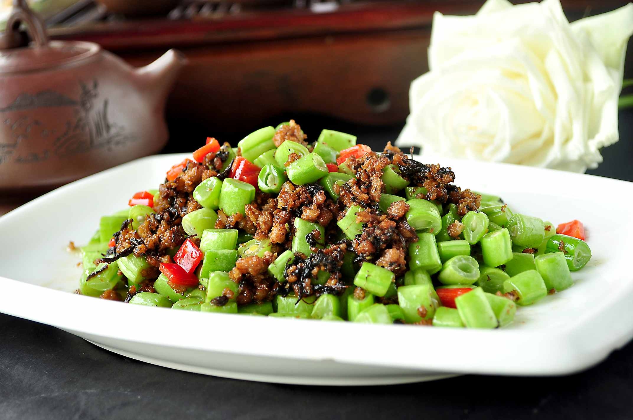 四季豆榄菜四季豆高清图片