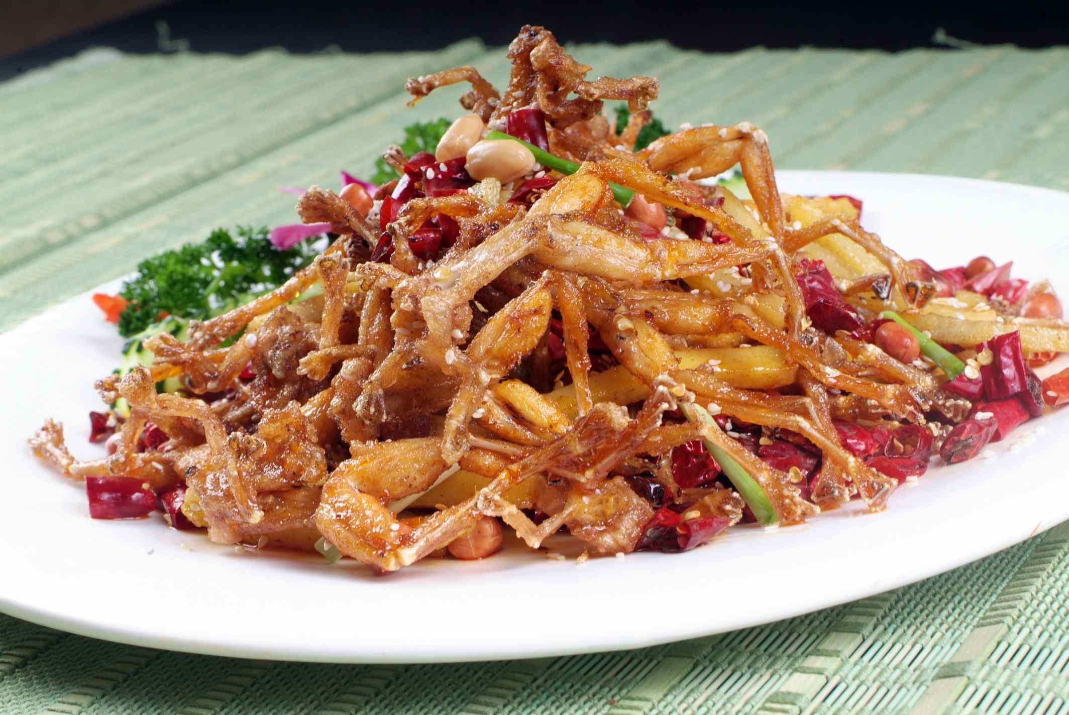 餐饮美食川菜特色菜千焗蛙高清图片