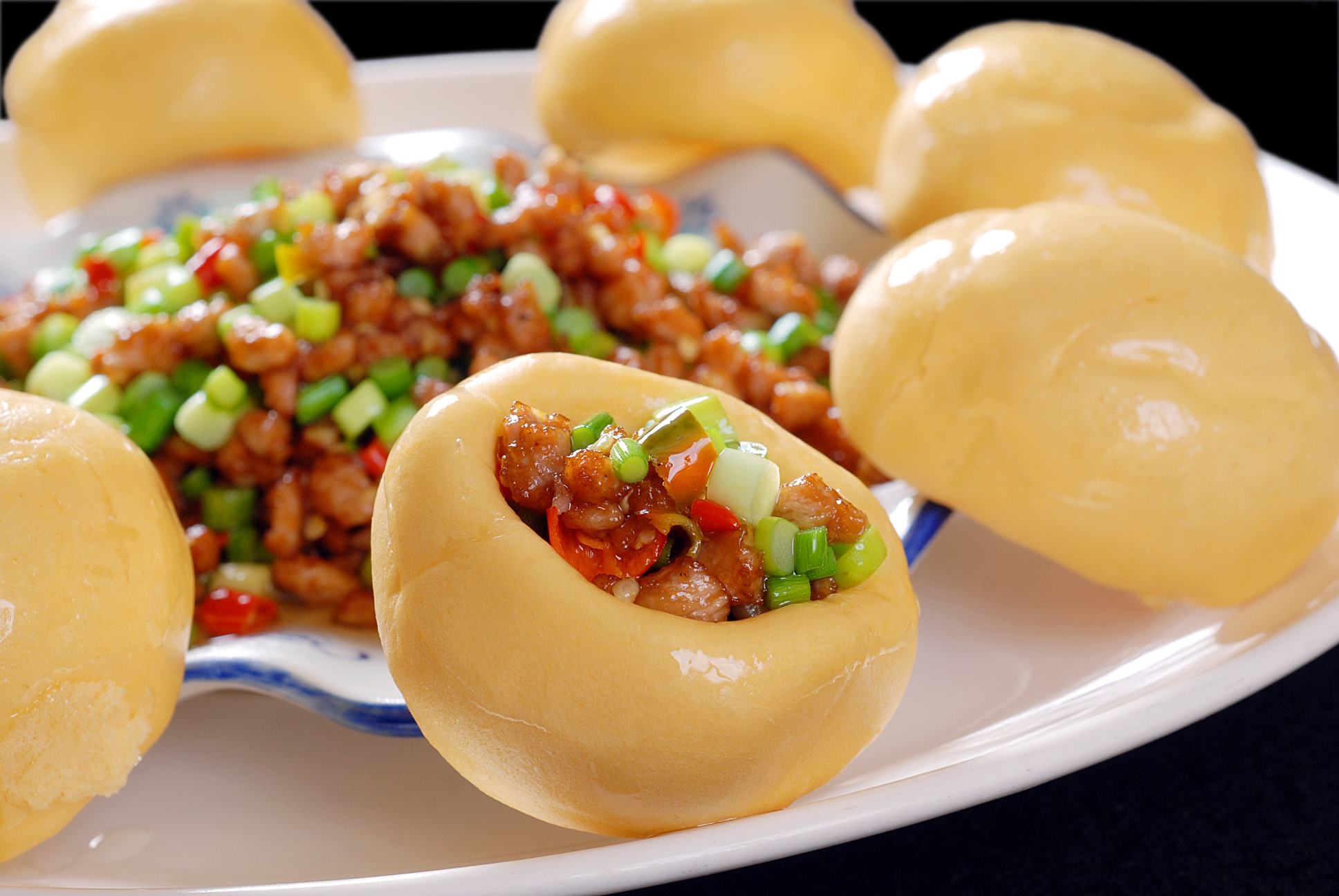 热菜杂粮松板肉高清图片