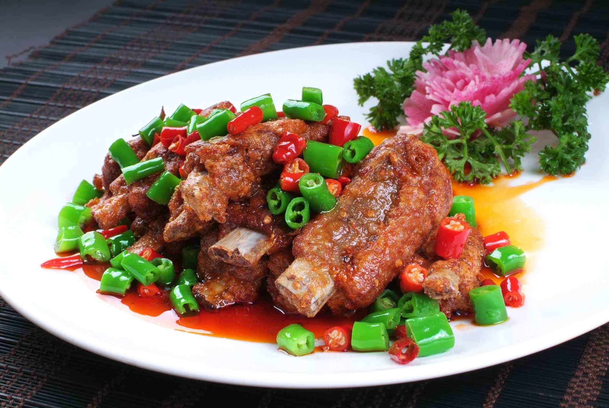 餐饮美食锦绣仔排宣传图片灯箱