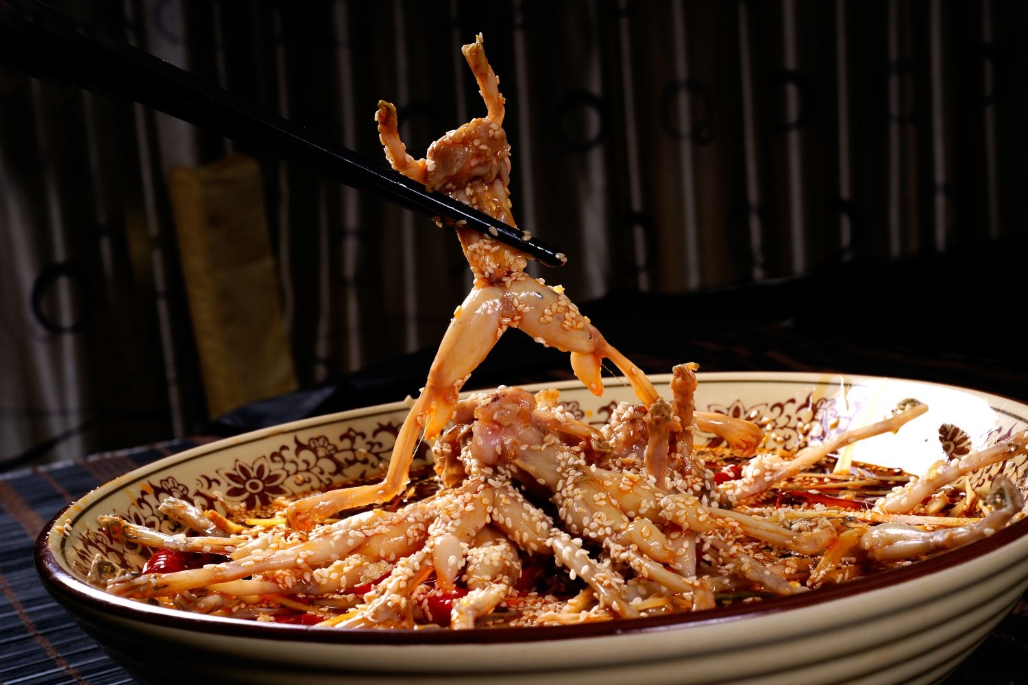 餐饮美食川菜热钵钵蛙高清图片