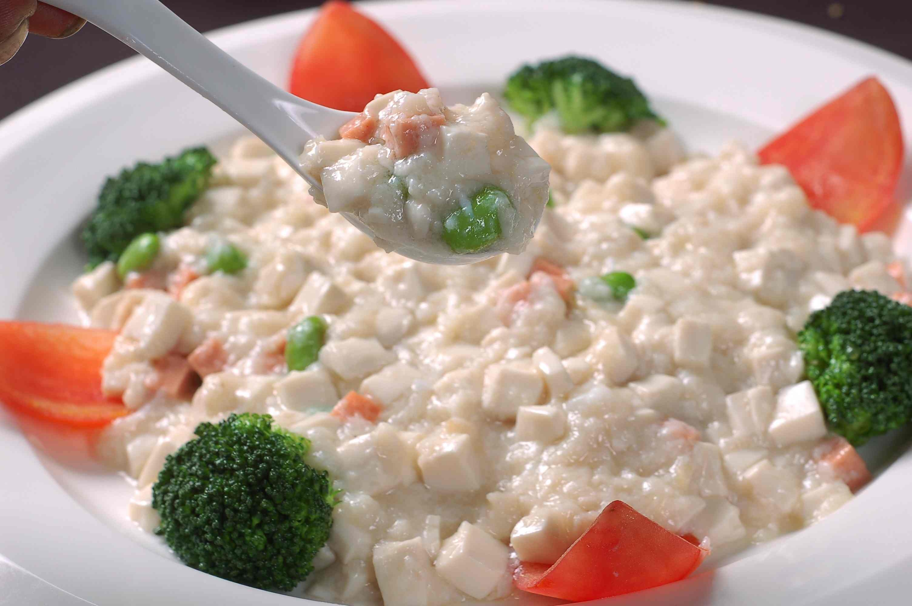 餐饮美食鸡茸嫩豆花宣传图片灯箱