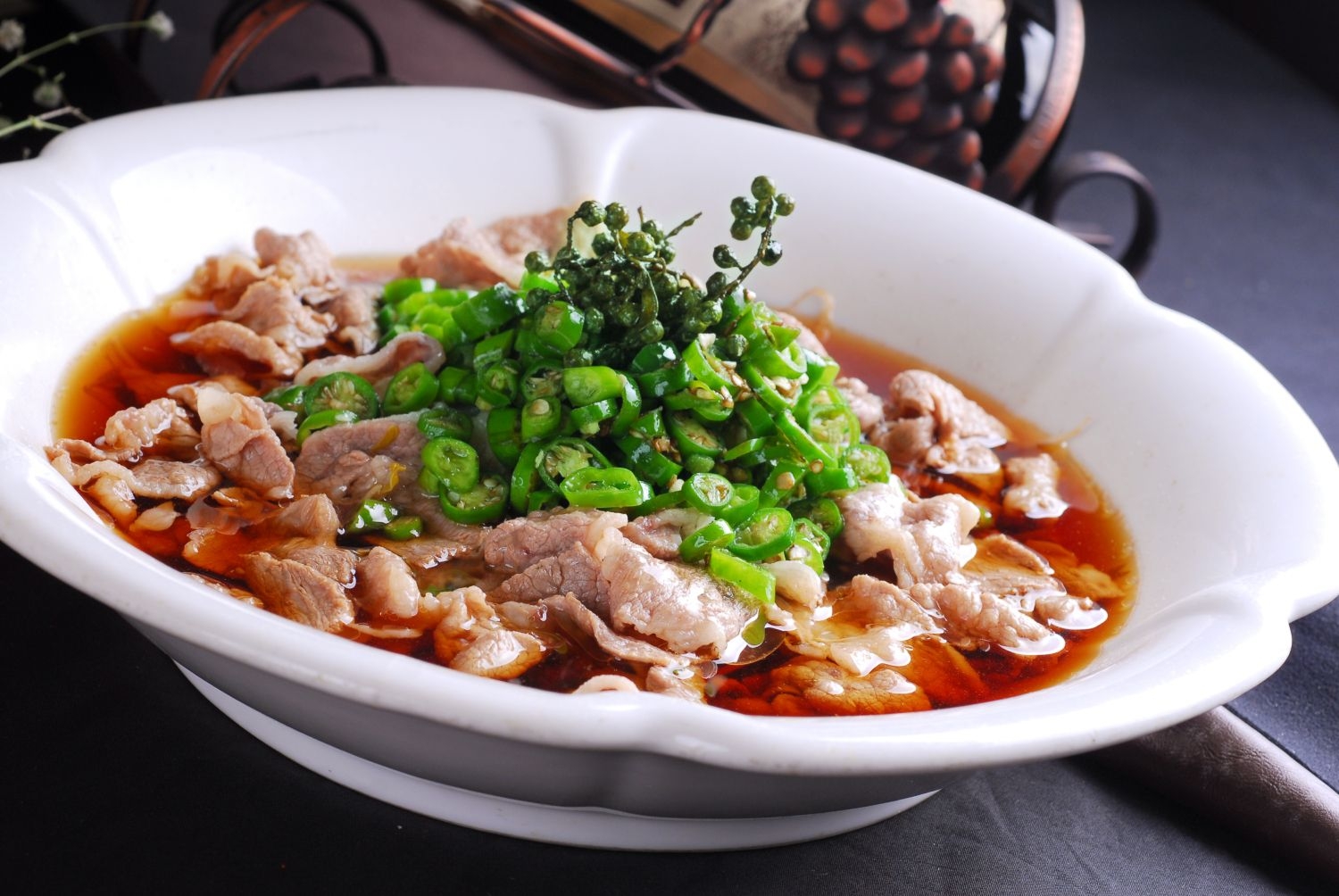 高清图片餐饮美食川菜青椒肥牛高清图片