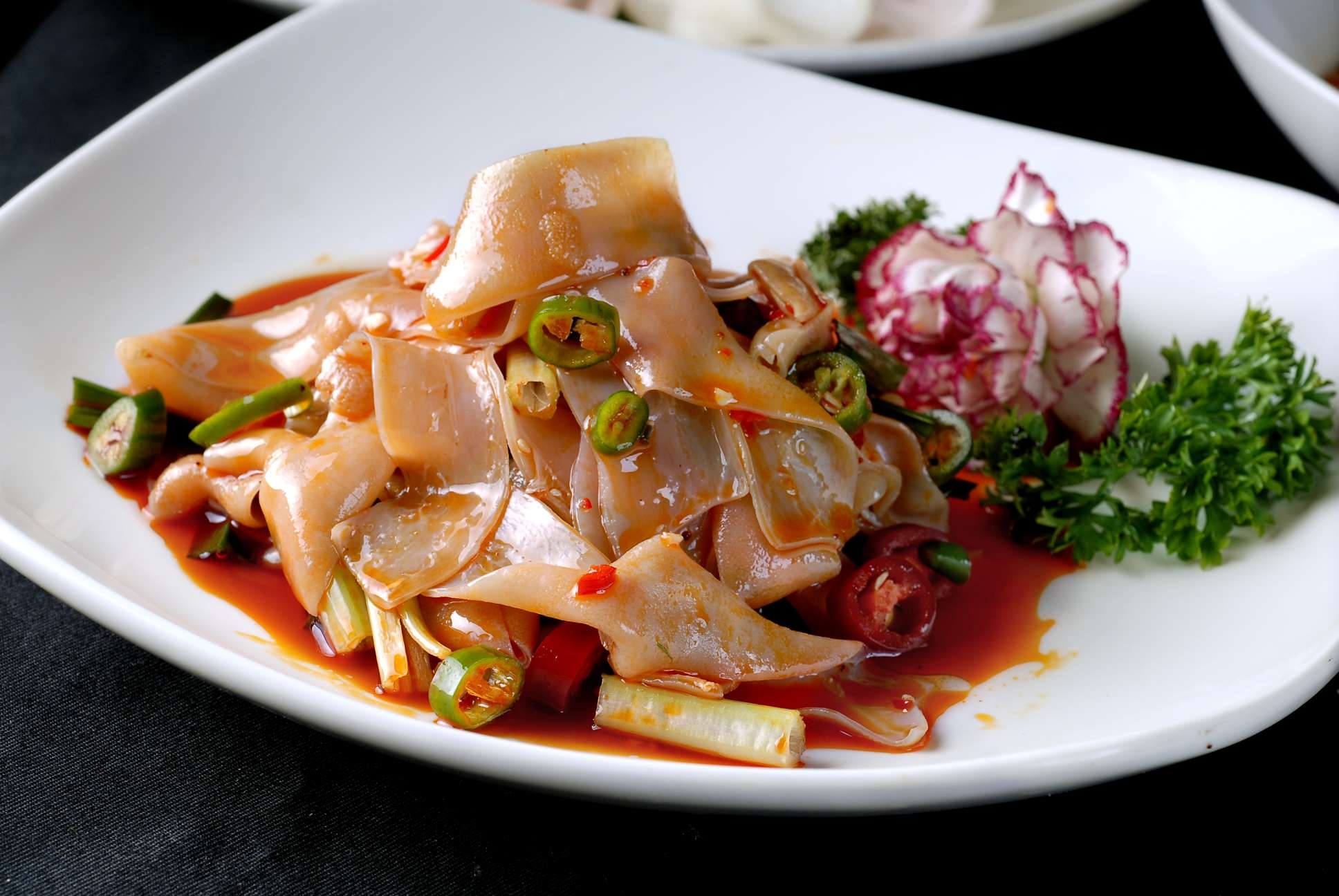 餐饮美食川菜小煎鸭肠高清图片933