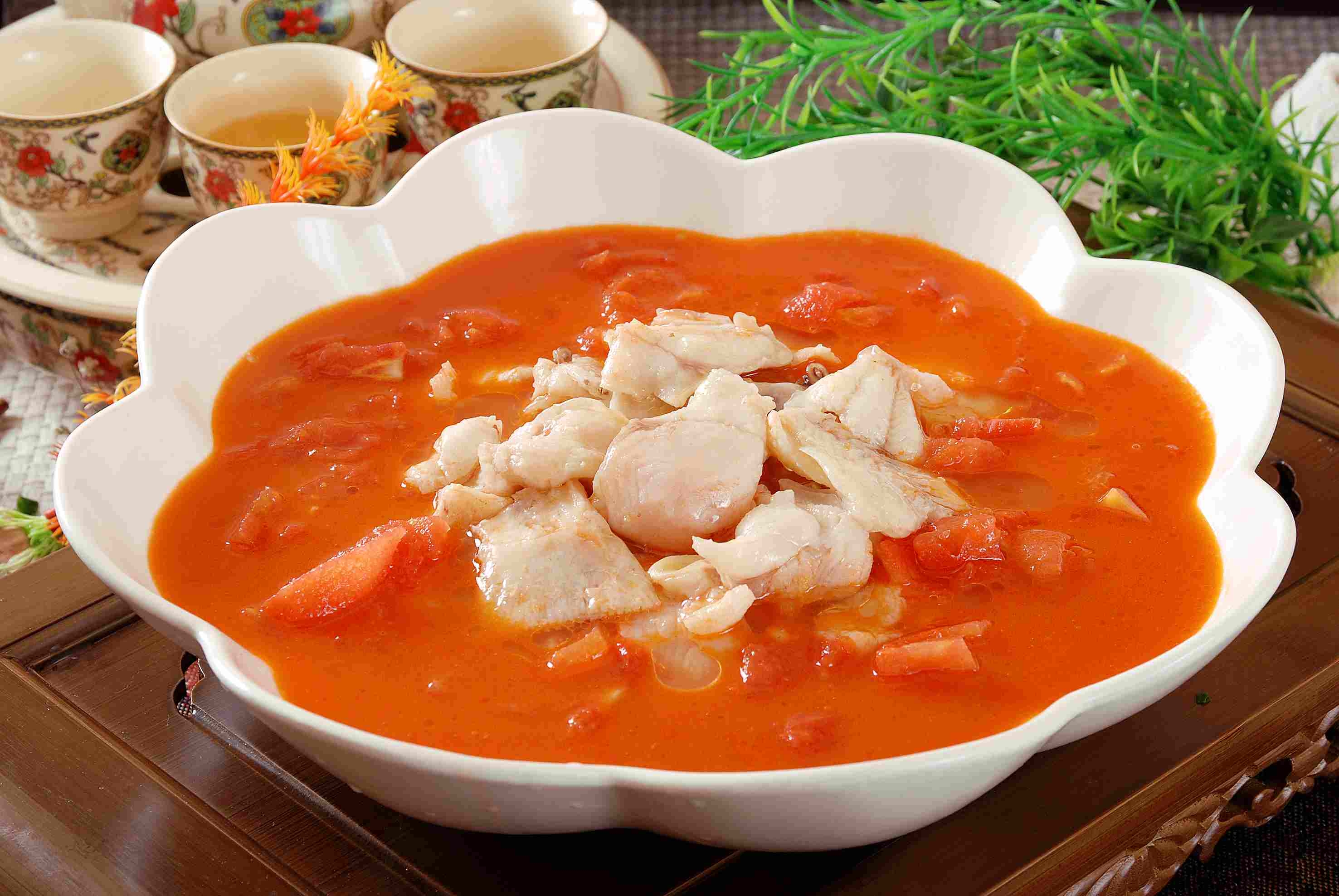 餐饮美食川菜番茄黄沙高清图片