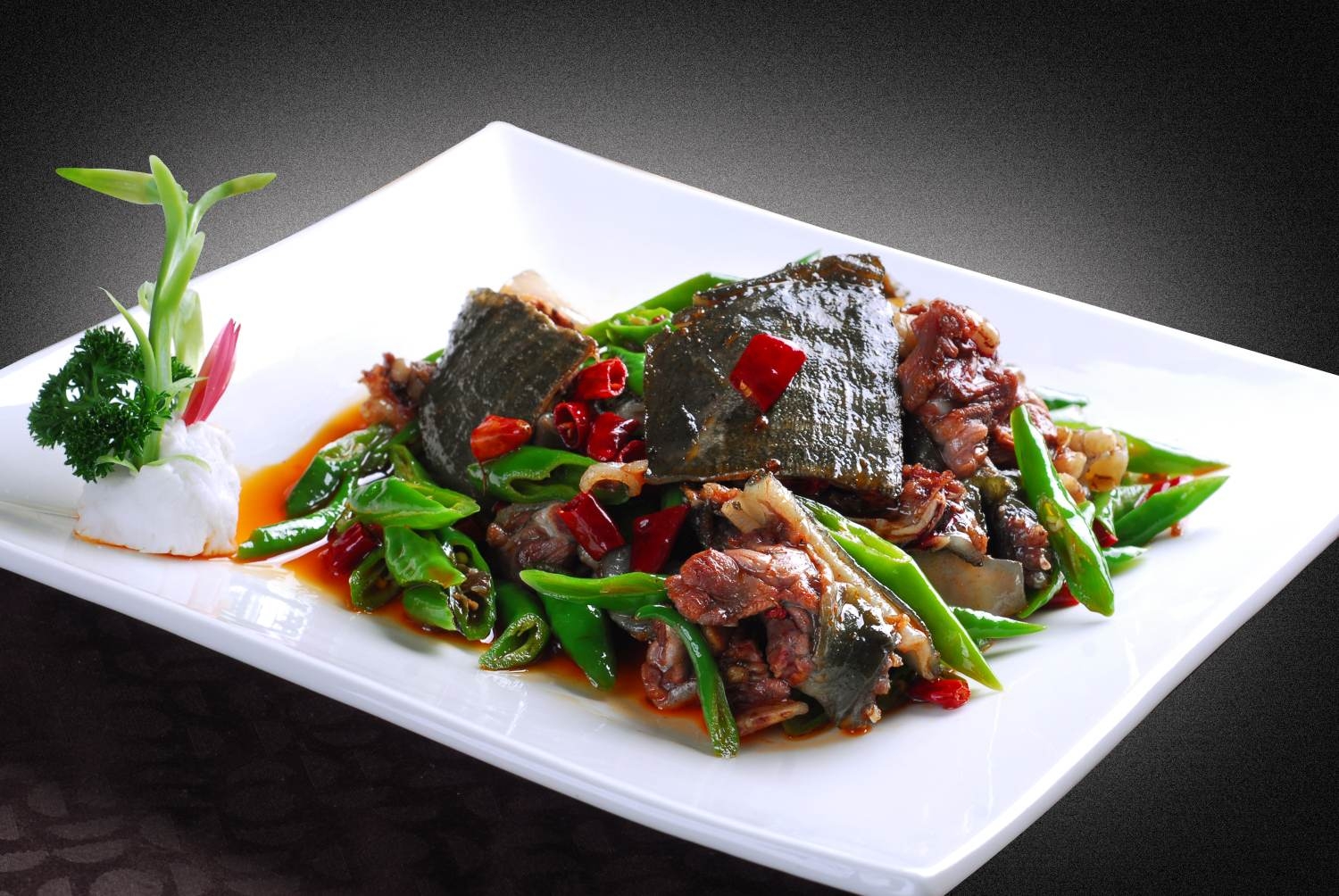 高清图片餐饮美食川菜青椒煸甲鱼高清图片609