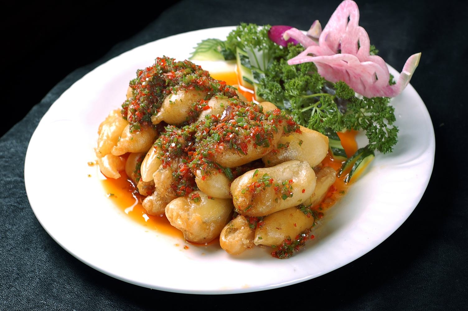 餐饮美食川菜热菜金屋藏娇高清图片