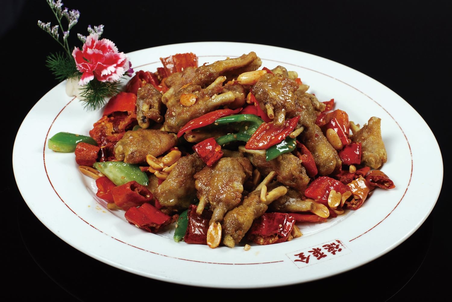 餐饮美食脆椒鸭翅中宣传图片灯箱